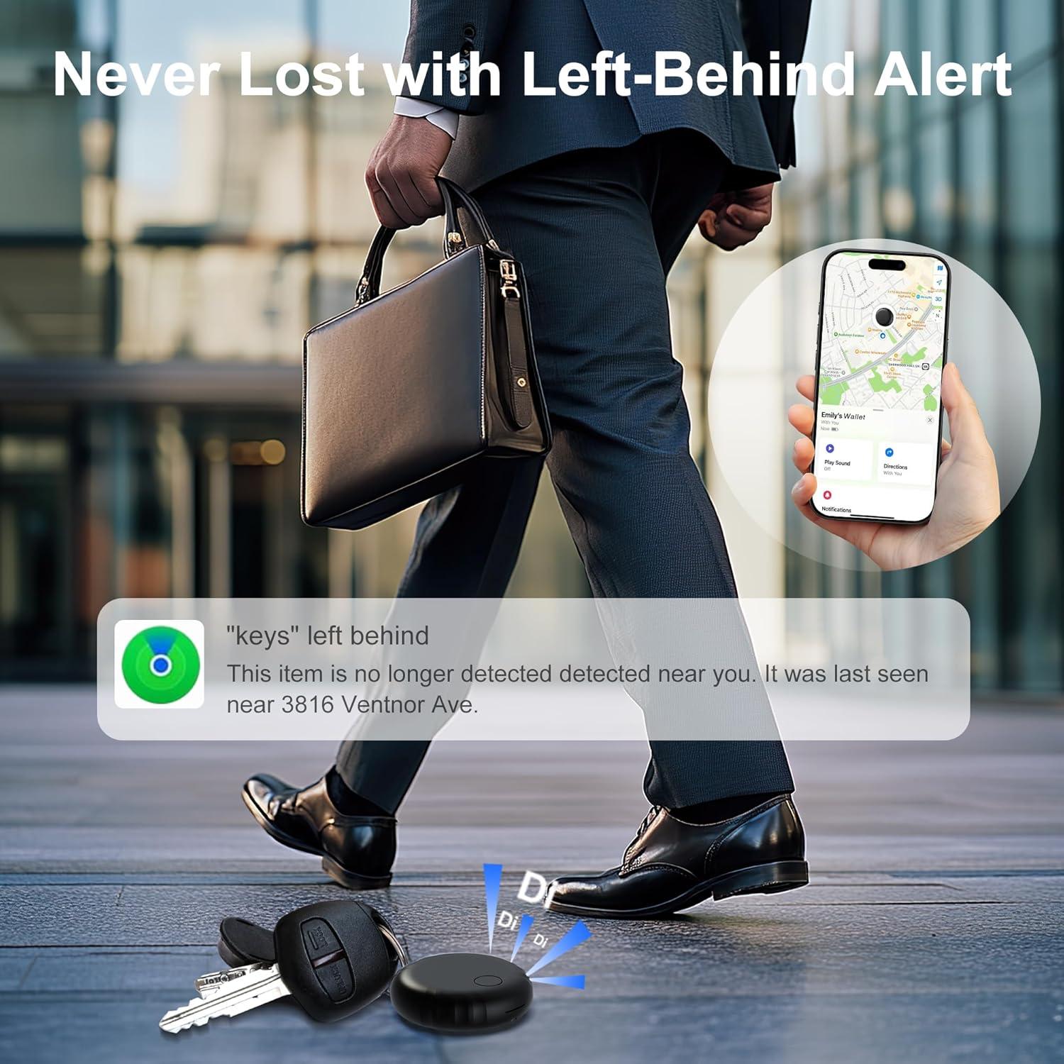 Etiquetas Inteligentes Umoven Air Tags - Paquete de 5, Negro, IP67