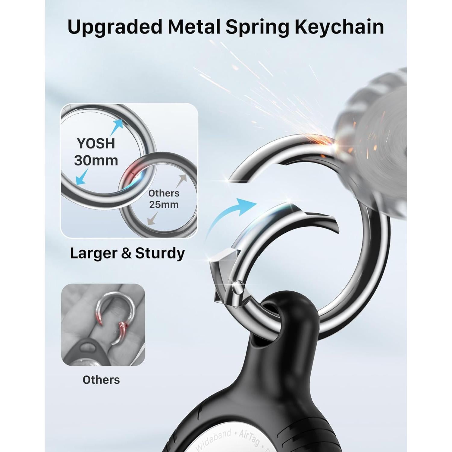 Soporte de Llave para Airtag YOSH 4 Pack - Resistente y Seguro