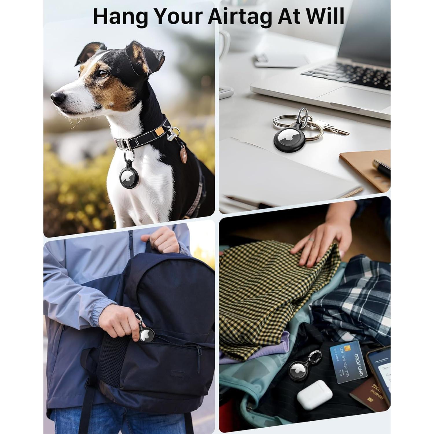 Soporte de Llave para Airtag YOSH 4 Pack - Resistente y Seguro