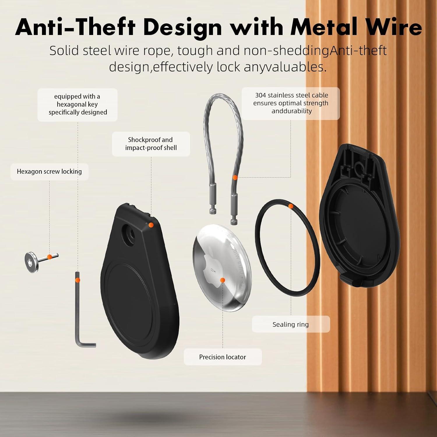 Soporte Protector Impermeable Natuvee para AirTag - 4 Paquetes