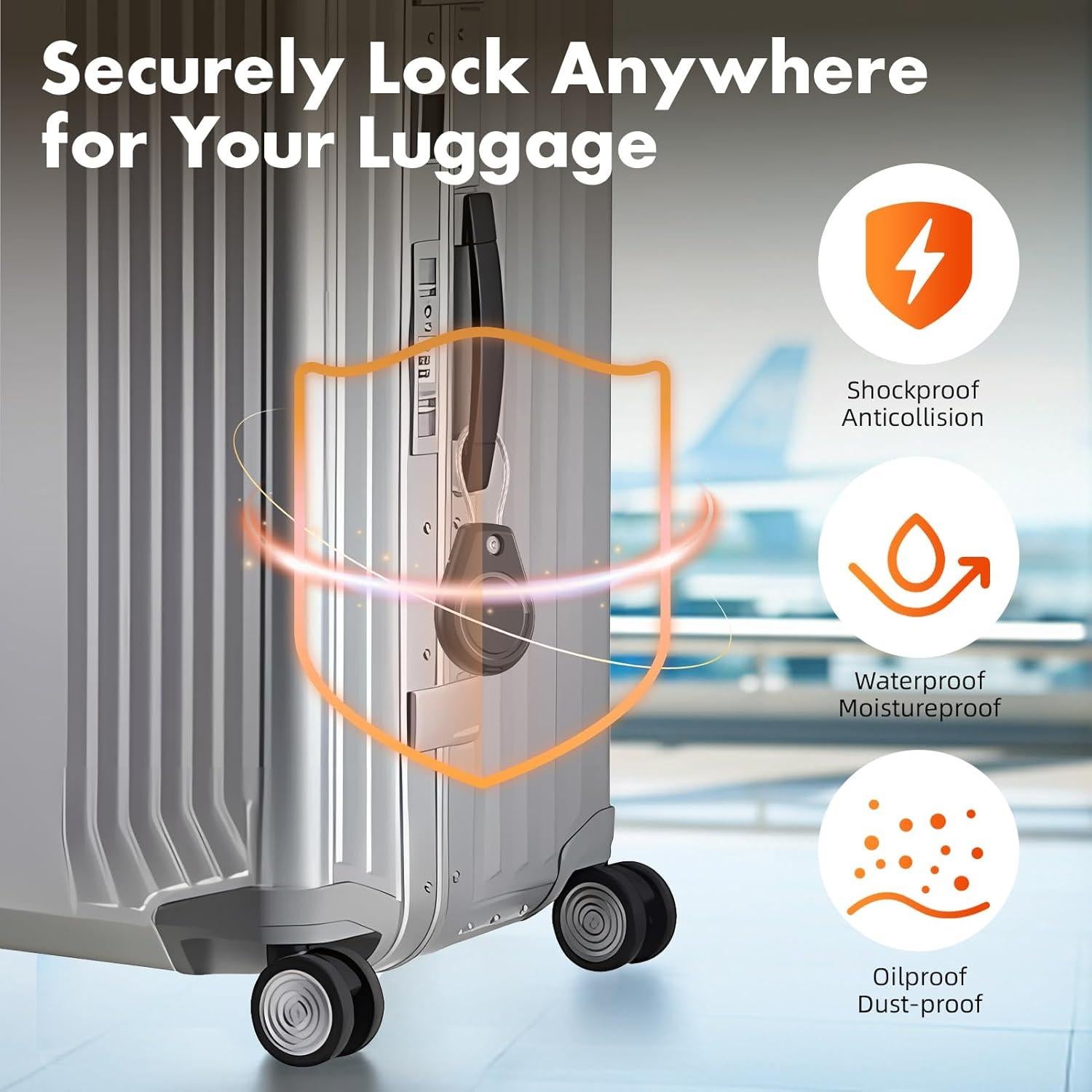 Soporte Protector Impermeable Natuvee para AirTag - 4 Paquetes