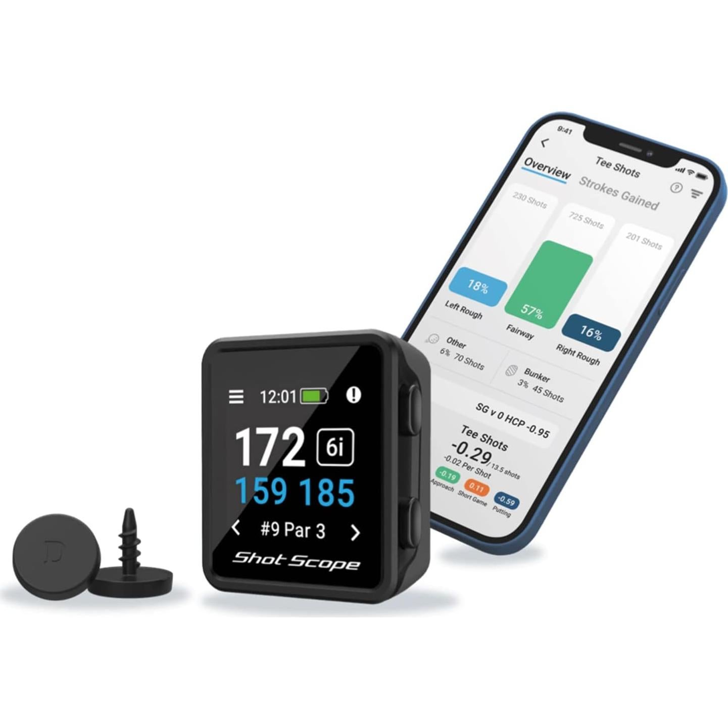 GPS Portátil de Golf PlayBetter Shot Scope H4 con 16 Etiquetas