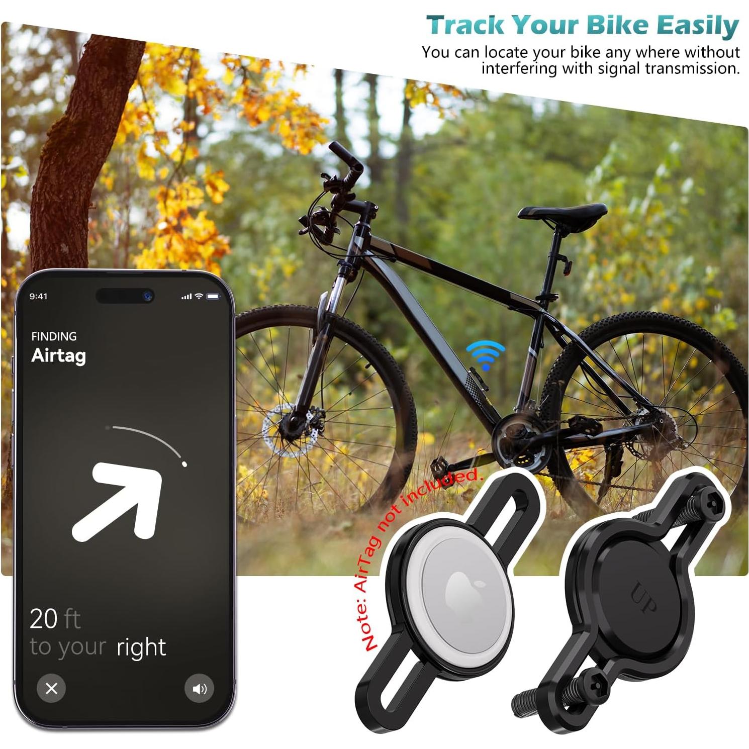 Soporte de Bicicleta Imluckies para Airtag Impermeable