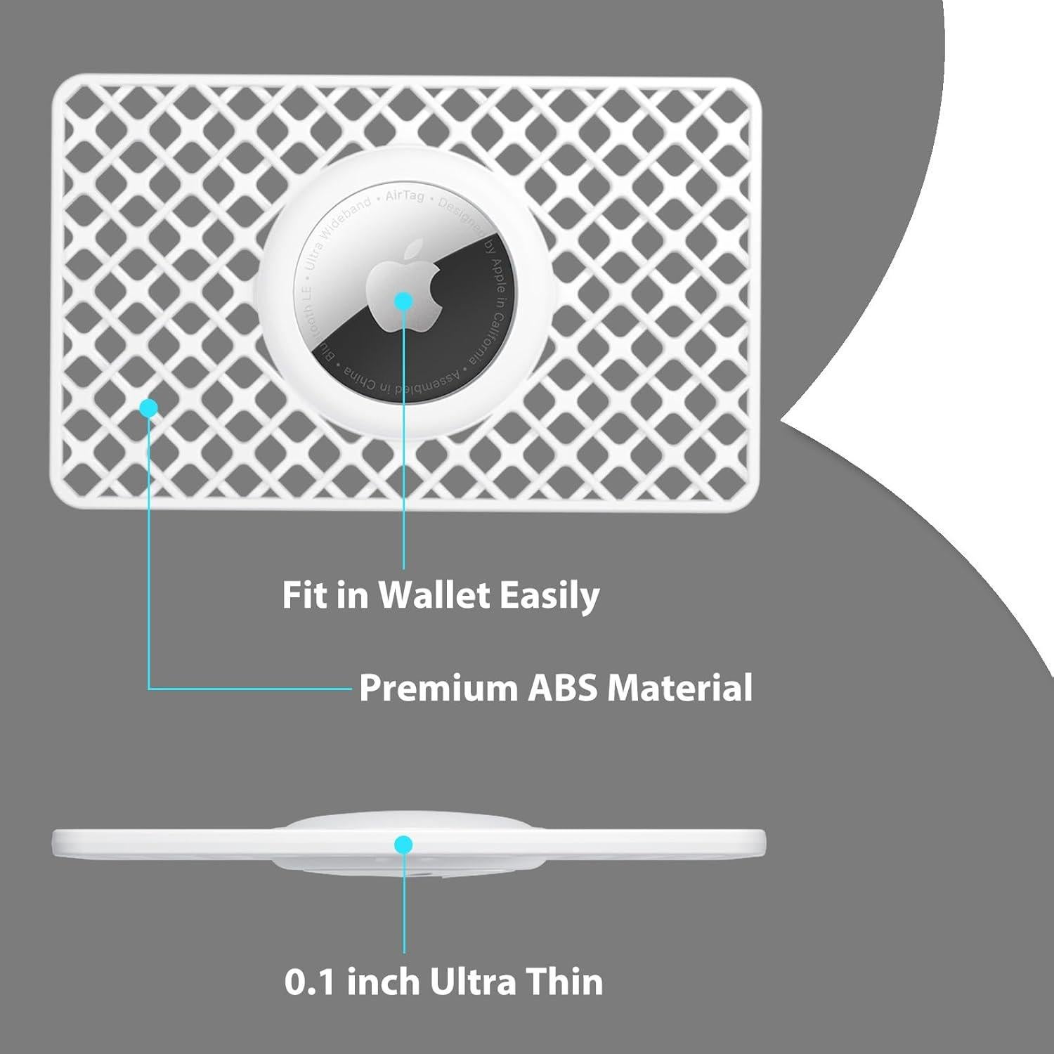 Soporte de Cartera WALNEW para AirTag 4 Pack Ultra Delgado