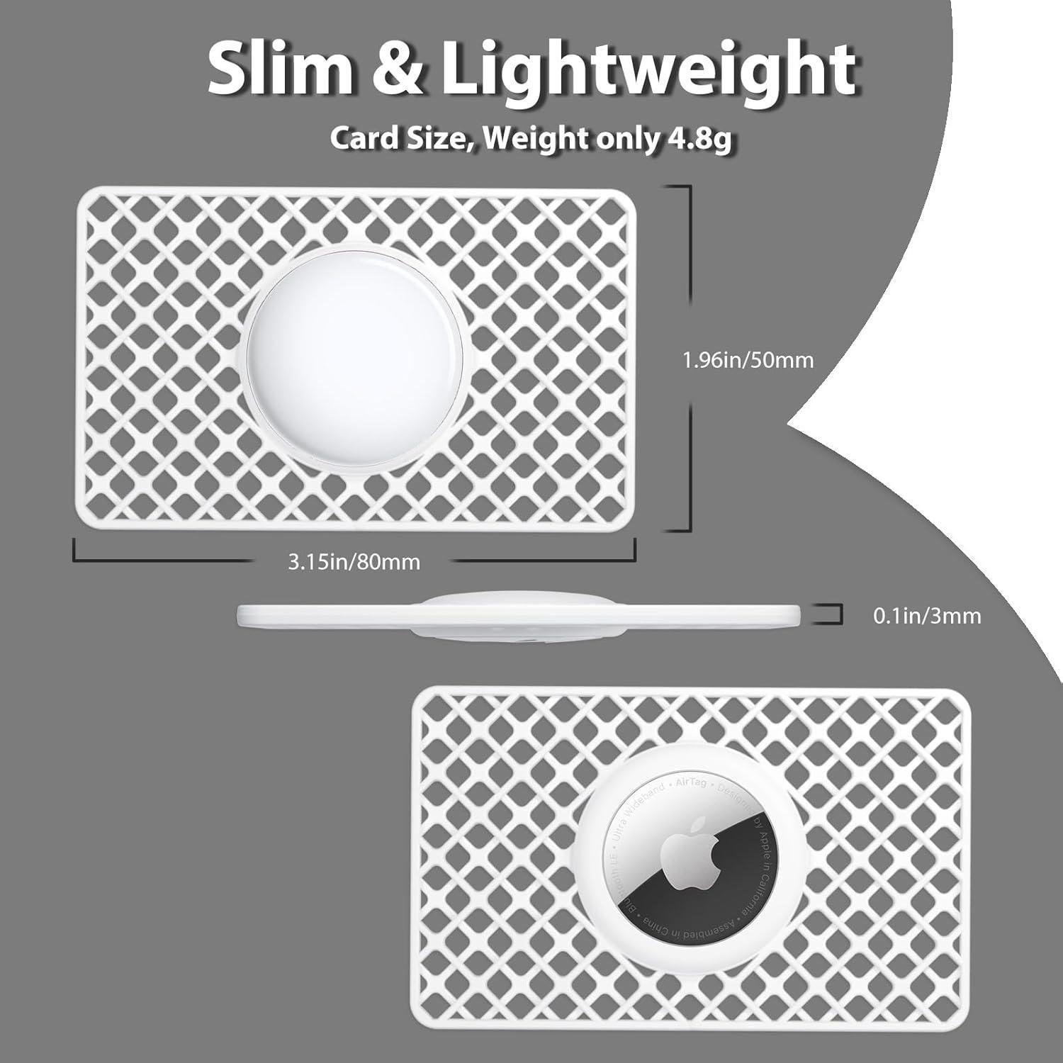 Soporte de Cartera WALNEW para AirTag 4 Pack Ultra Delgado