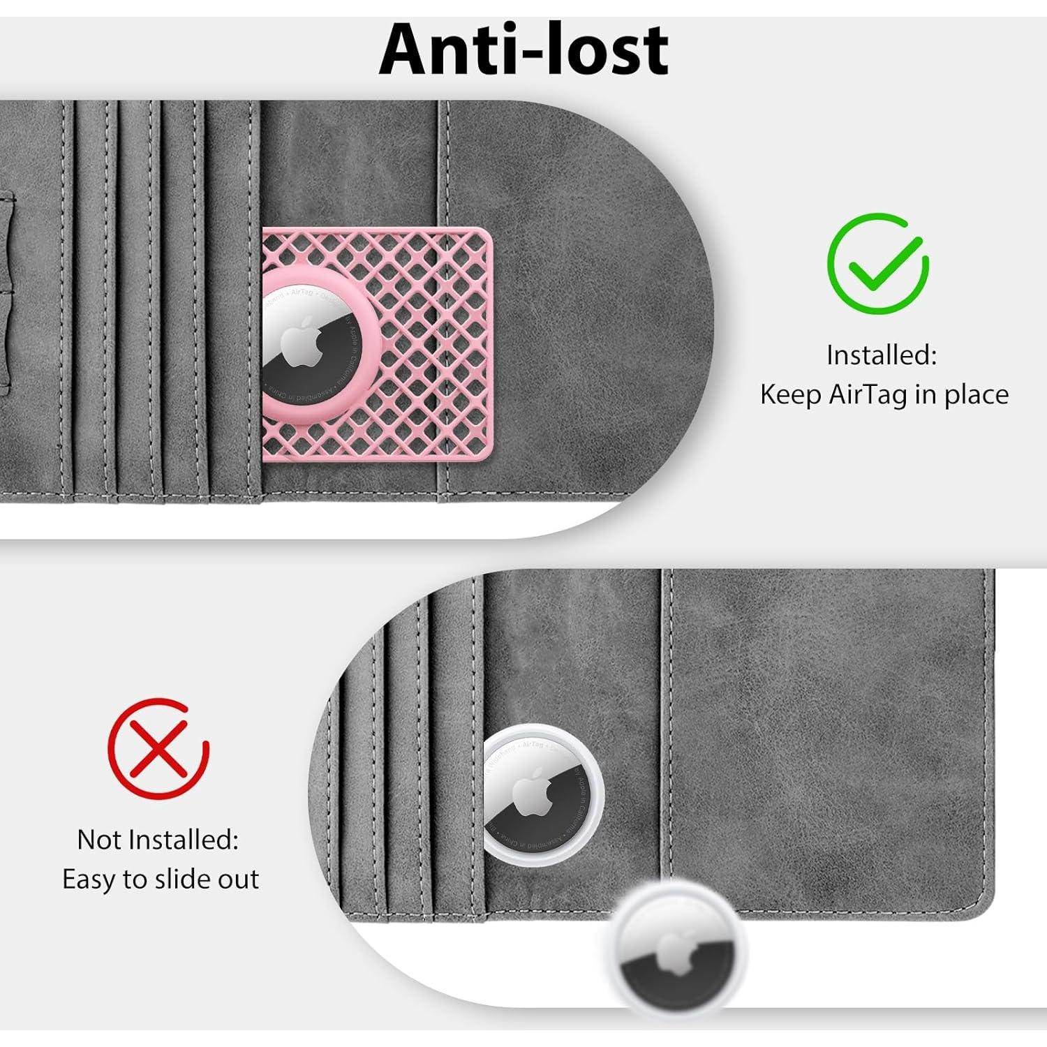 Soporte de Cartera WALNEW para AirTag 4 Pack Ultra Delgado