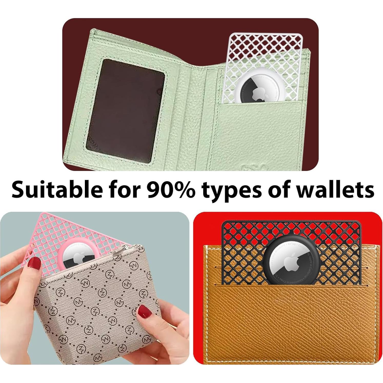 Soporte de Cartera WALNEW para AirTag 4 Pack Ultra Delgado