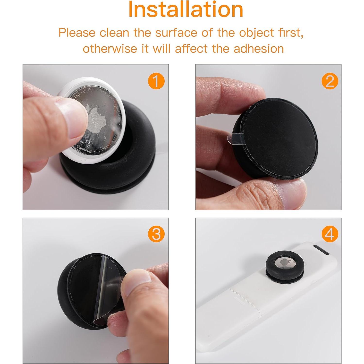 Soporte Adhesivo para Airtag VEIRRW - Paquete de 4 Silicona