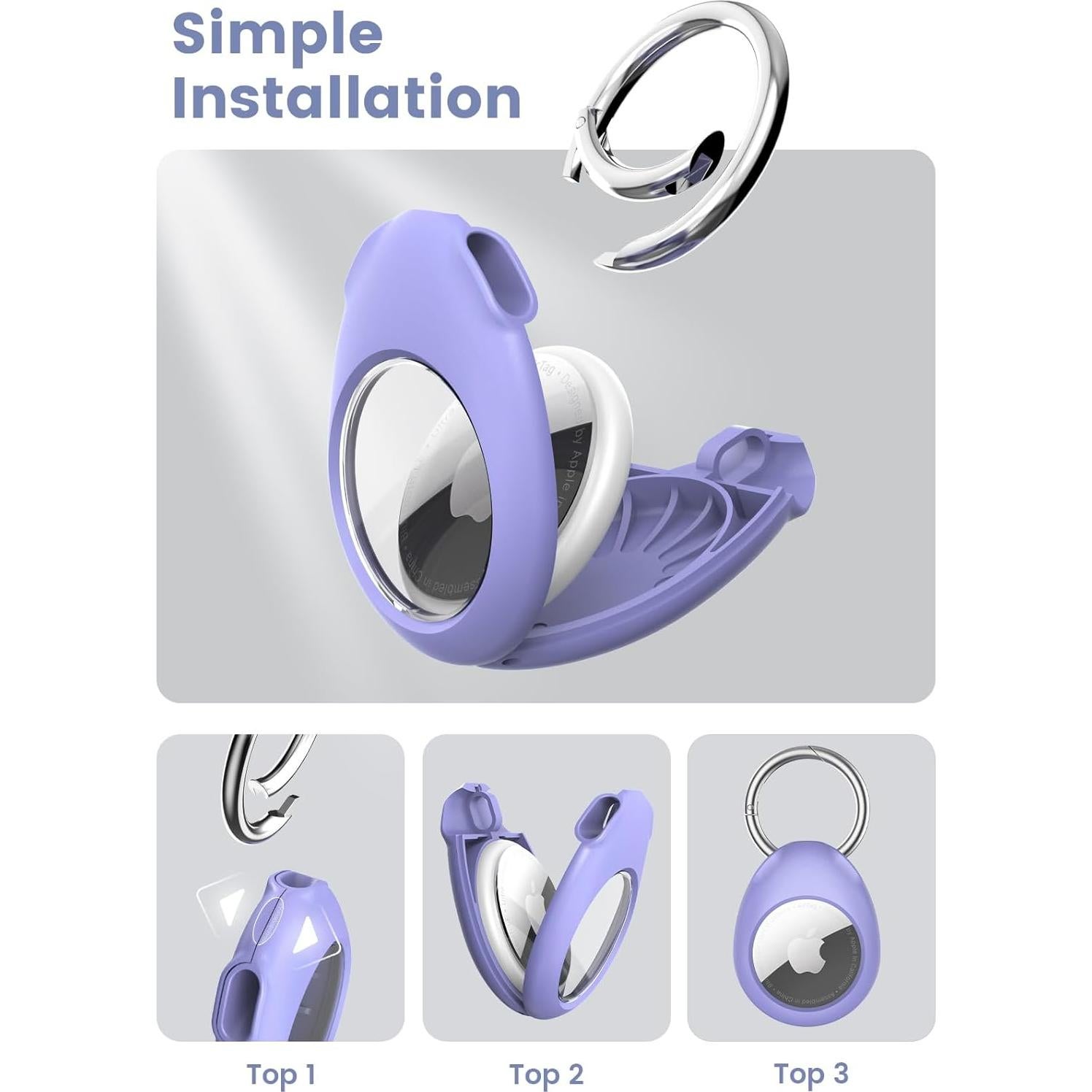 Funda de PC Pnitri para Airtag - Protección Total y Duradera