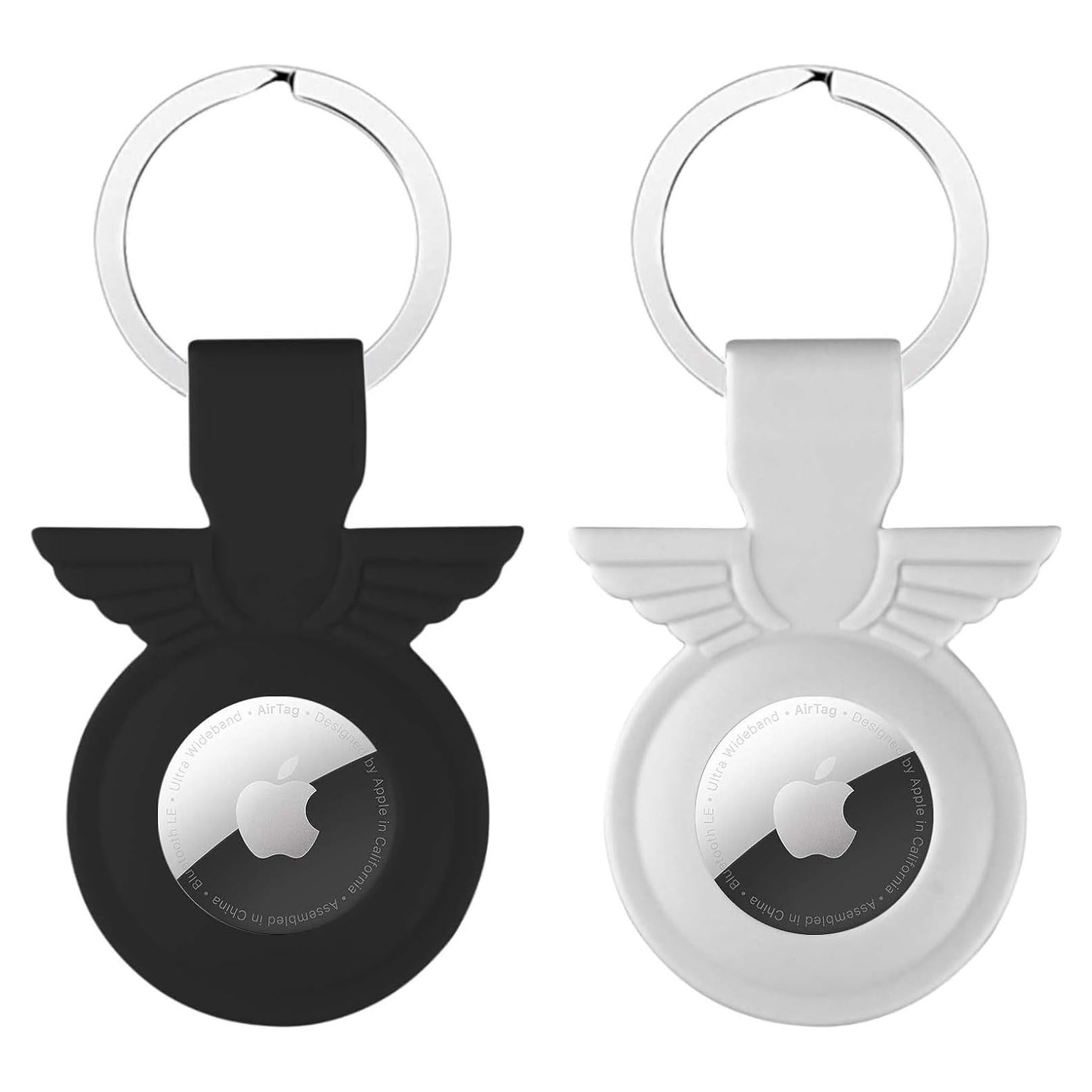 Funda Silicona GAGAAL para Apple AirTag 2 Pack Color Negro y Blanco