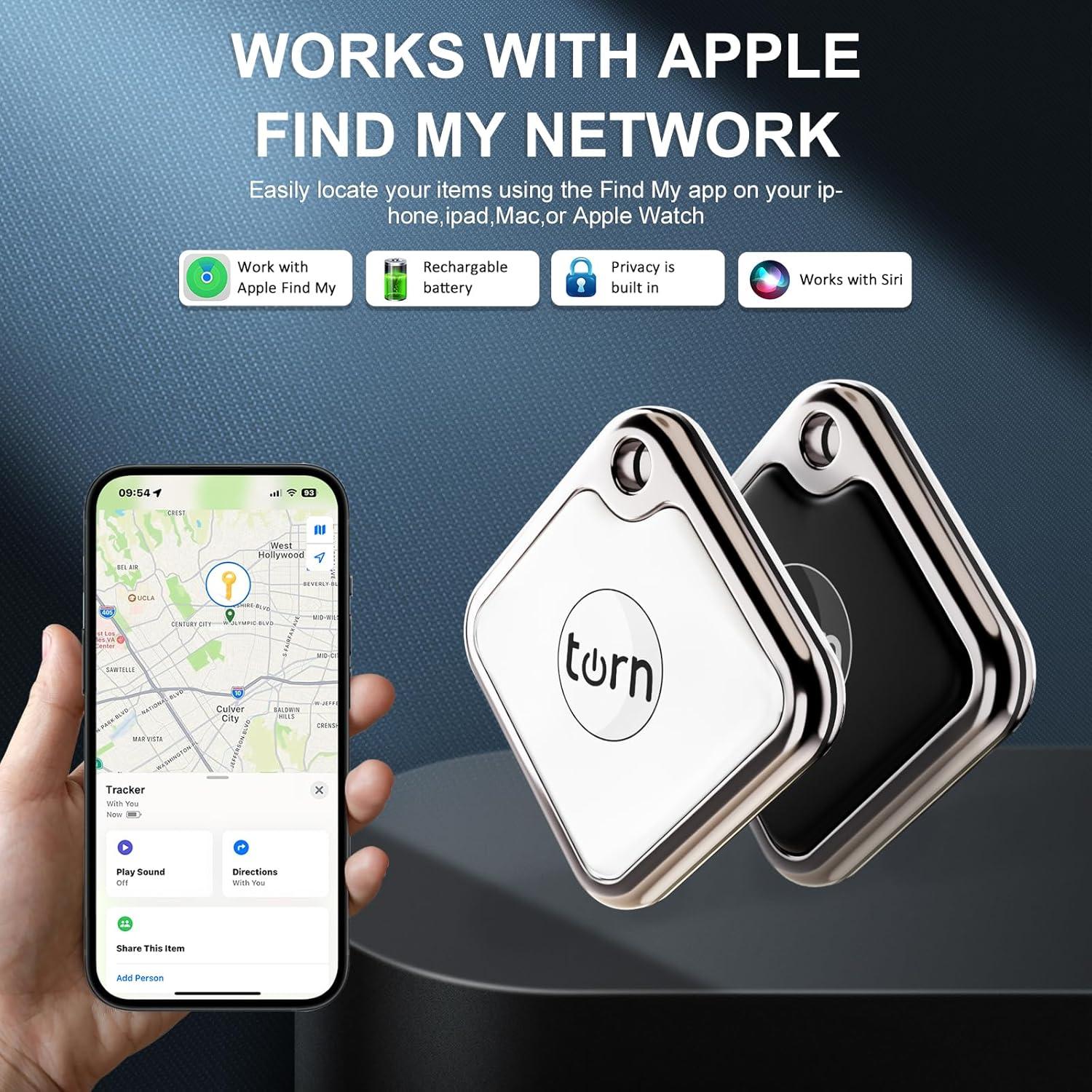 Etiqueta de rastreo GPS SMART LB para Apple Find My - 2 Pzs