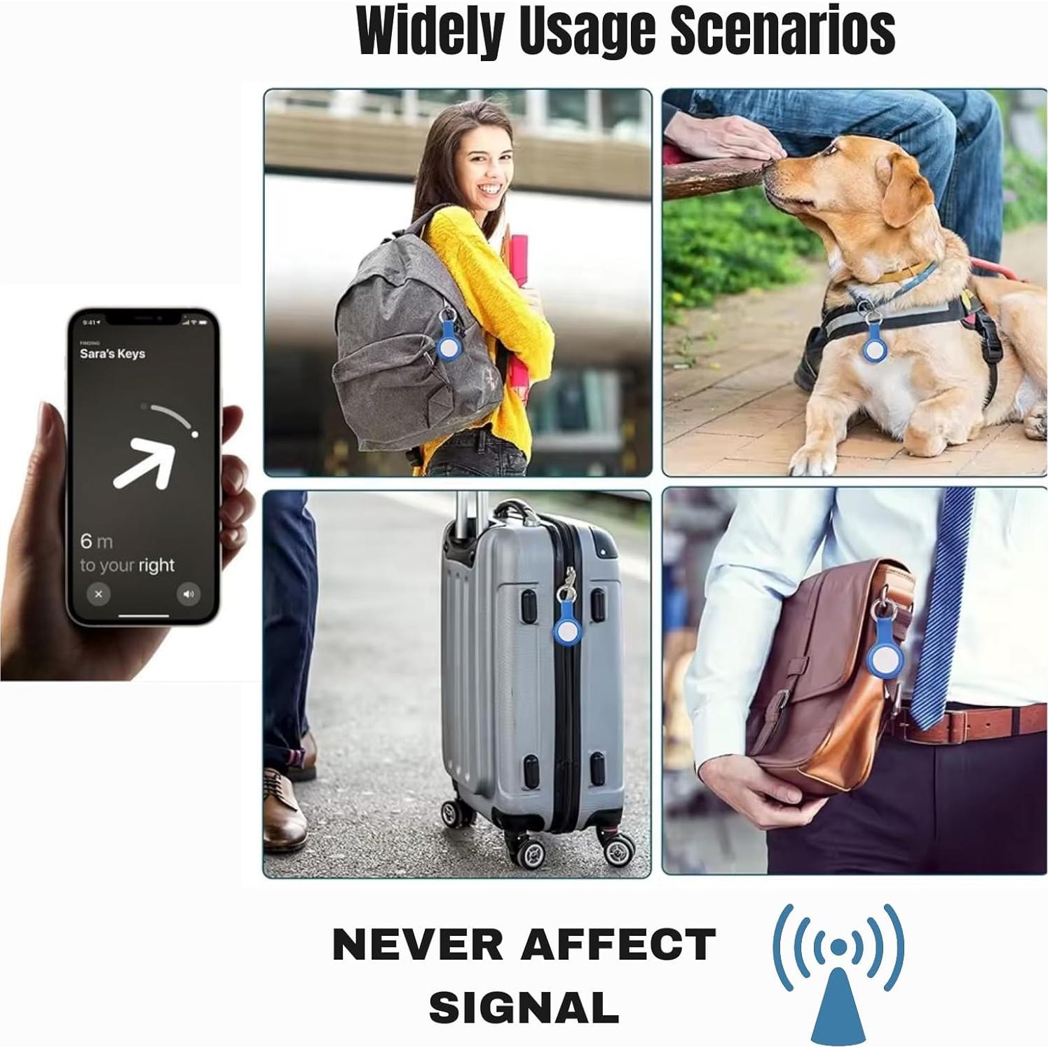 Funda de Silicona para AirTag CHOOLI con Llavero Metal