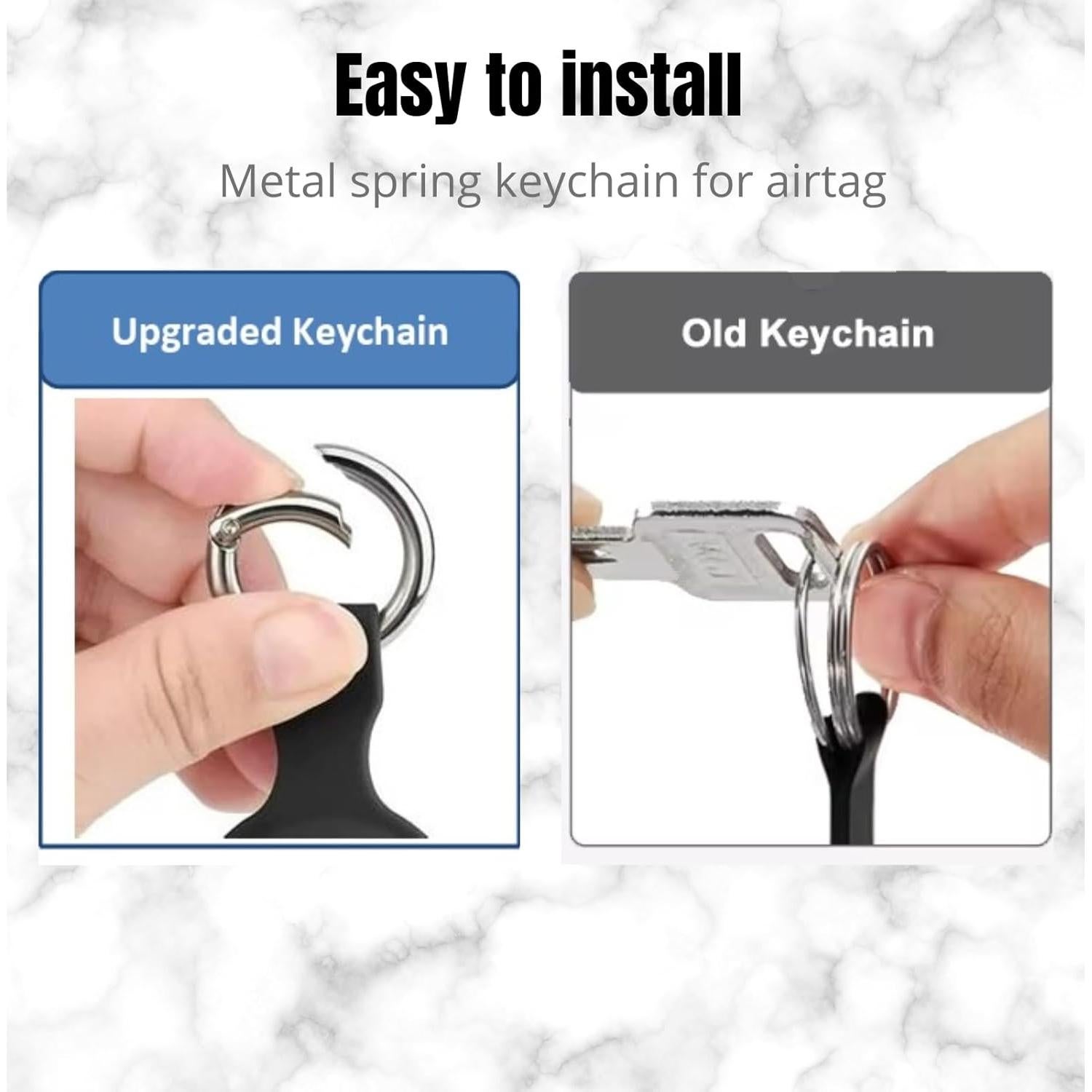 Funda de Silicona para AirTag CHOOLI con Llavero Metal