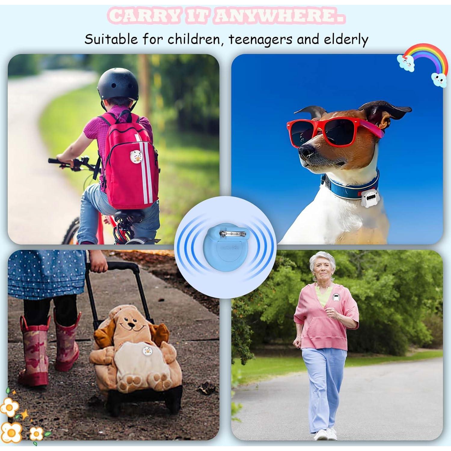 Estuche de Silicona para AirTag BIQIRE 2Pcs Azul/Rosa