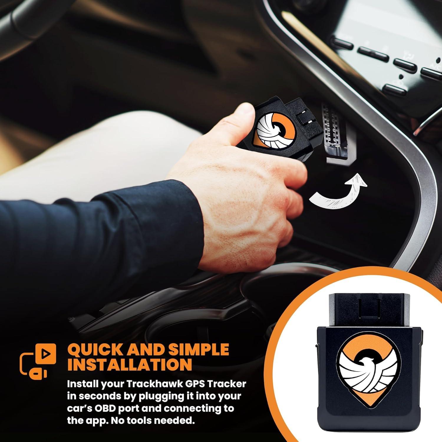 Rastreador GPS 4G Trackhawk OBD-II para Vehículos