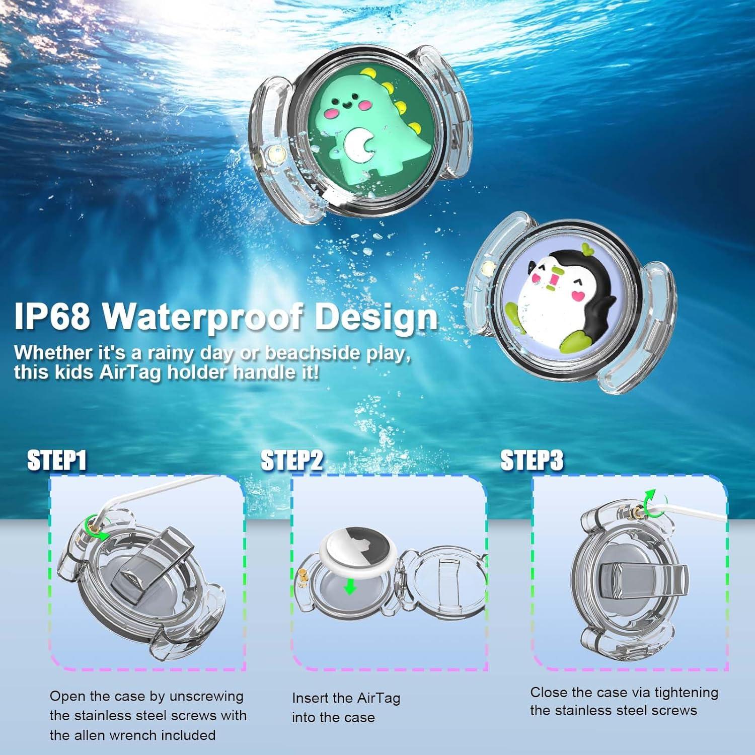 Soportes Impermeables para AirTag BIQIRE - 2 Piezas Kawaii