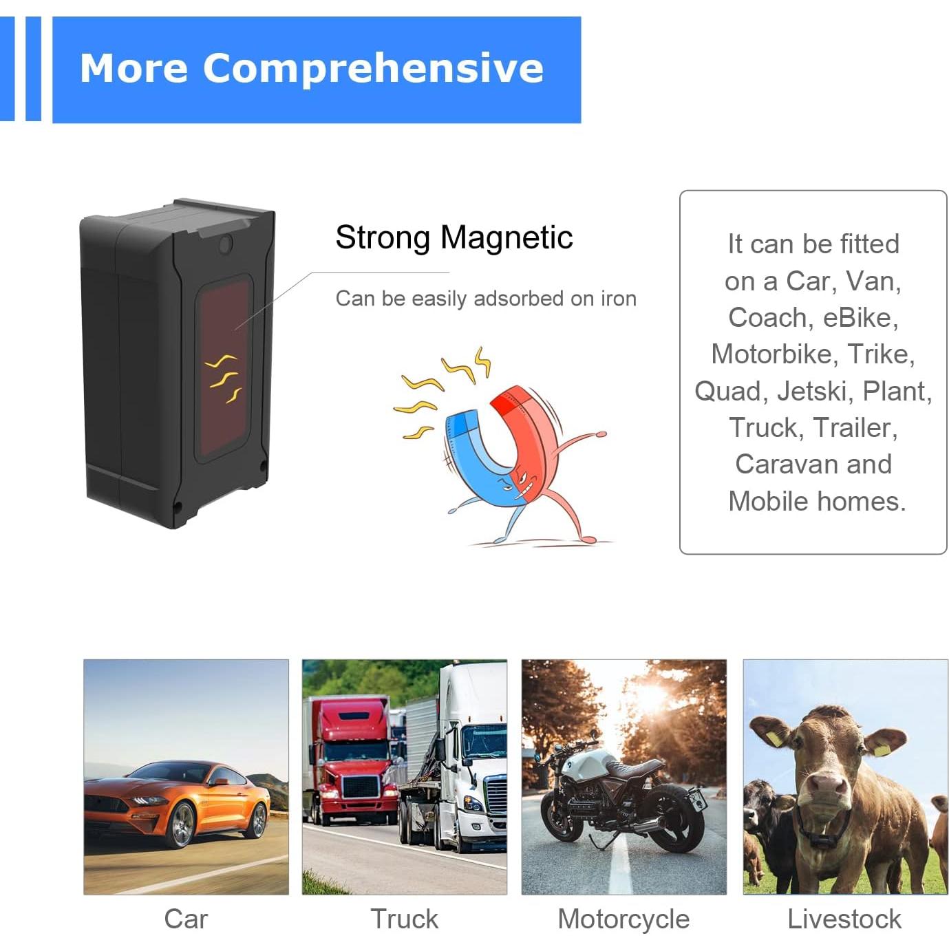 Rastreador GPS 4G Wanwaytech para Vehículos 6000mAh