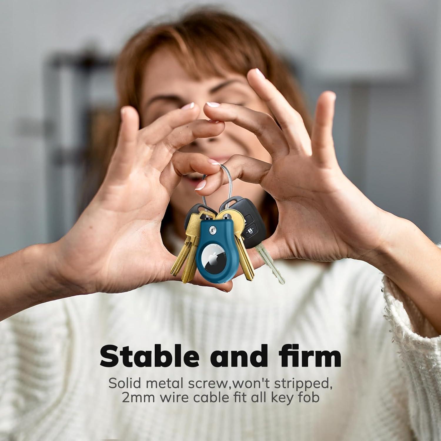 Soporte para llavero AirTag Fiuned - Funda protectora anti-pérdida