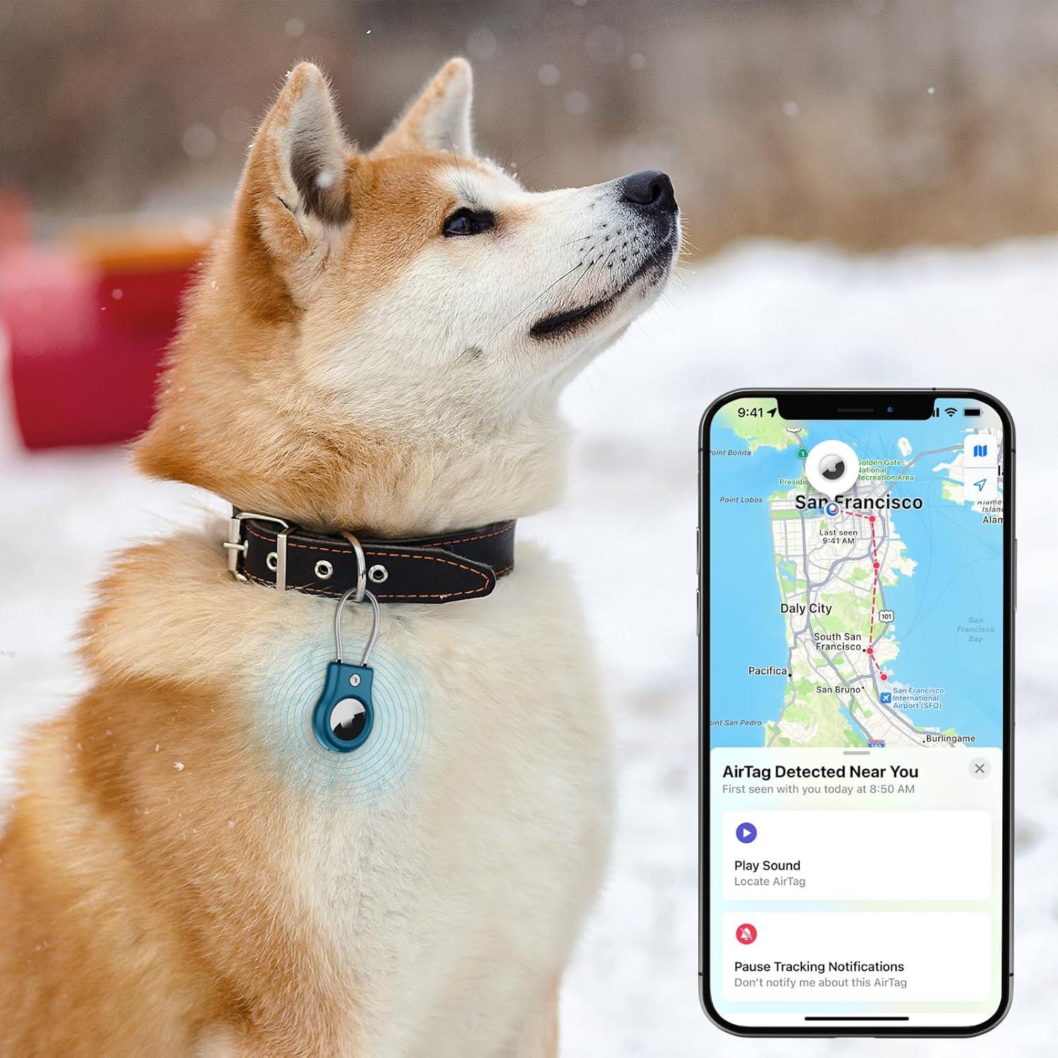 Soporte para llavero AirTag Fiuned - Funda protectora anti-pérdida