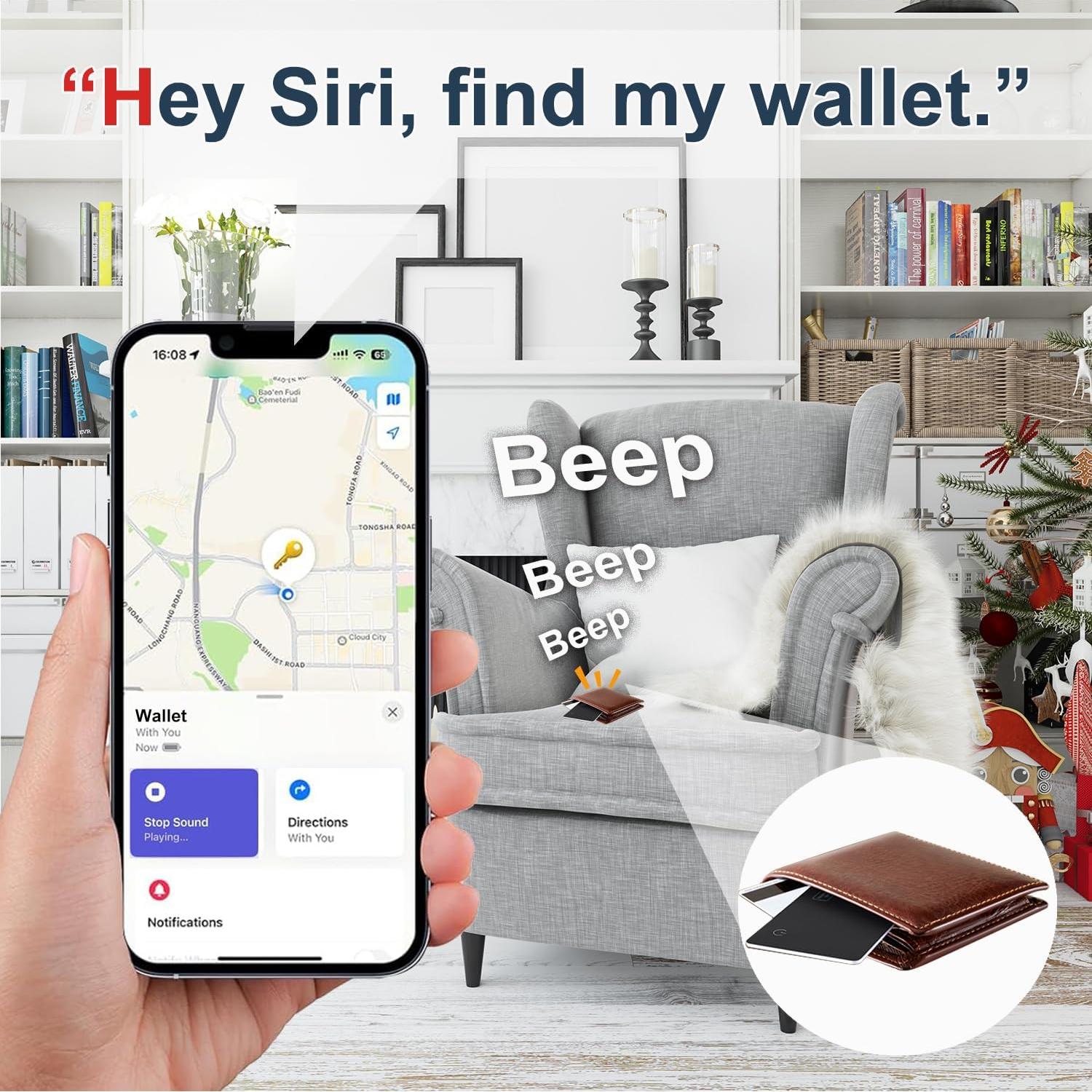 Tarjeta Rastreadora de Cartera YAOSTE Ultra Delgado Bluetooth