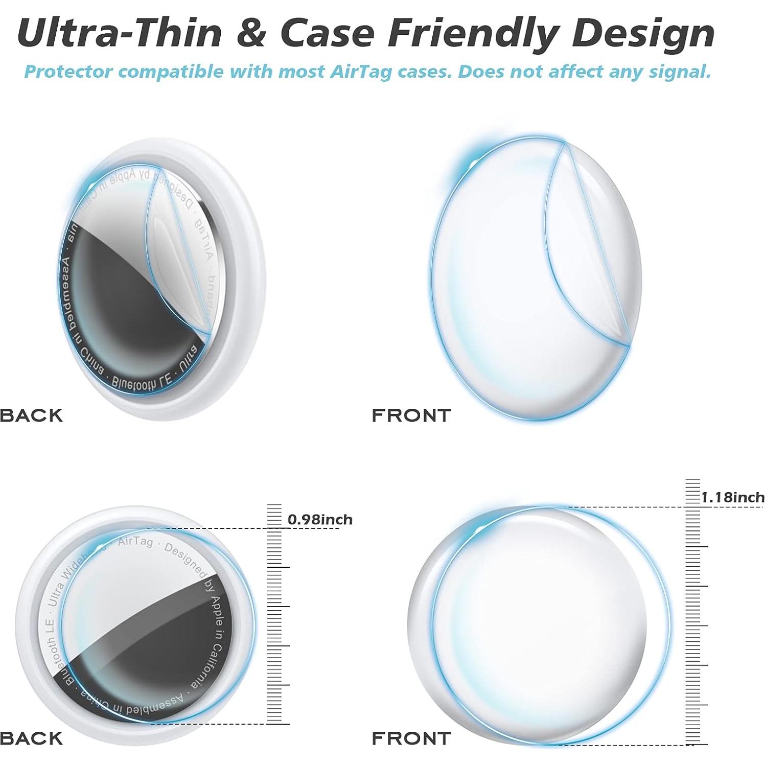 Protector de Pantalla CloudValley para AirTag 4 Pcs TPU