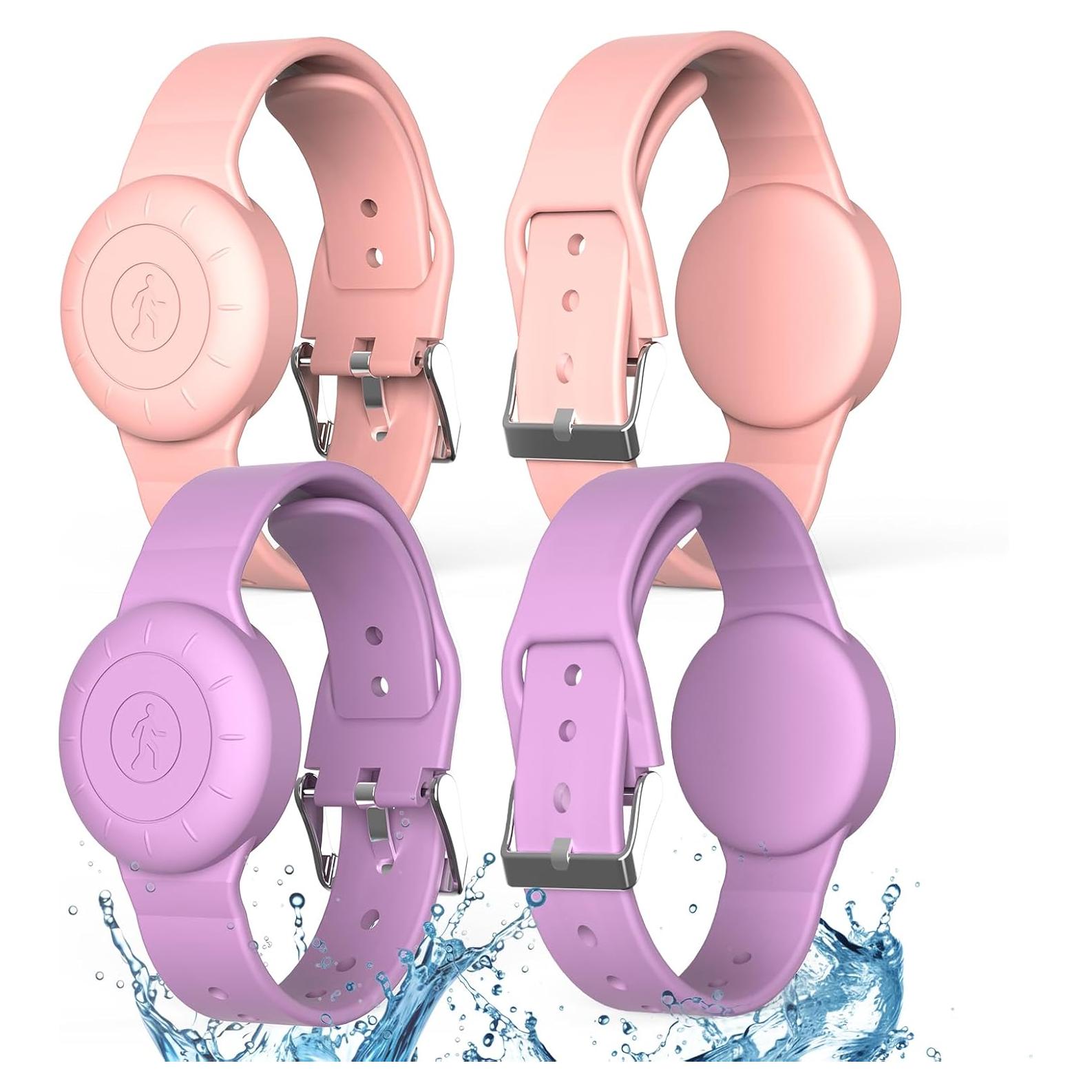 Pulsera Impermeable ZLIUCCR para AirTag Niños 4 Piezas