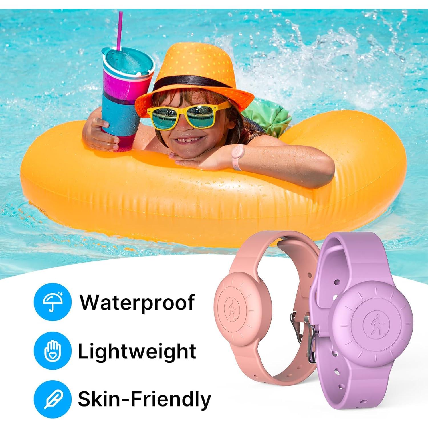 Pulsera Impermeable ZLIUCCR para AirTag Niños 4 Piezas