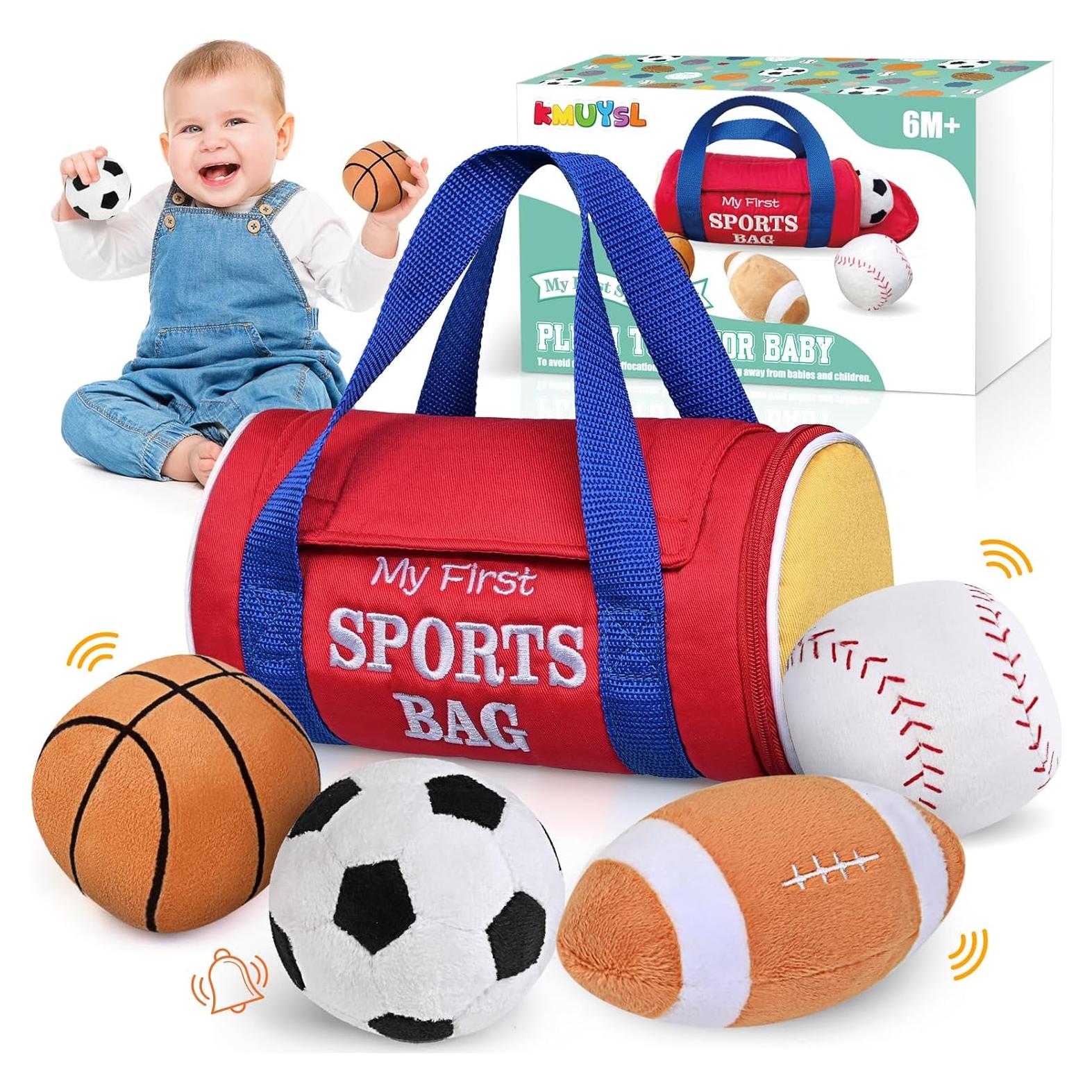 Juguete de Peluche KMUYSL Mi Primera Bolsa de Deportes 5 Piezas