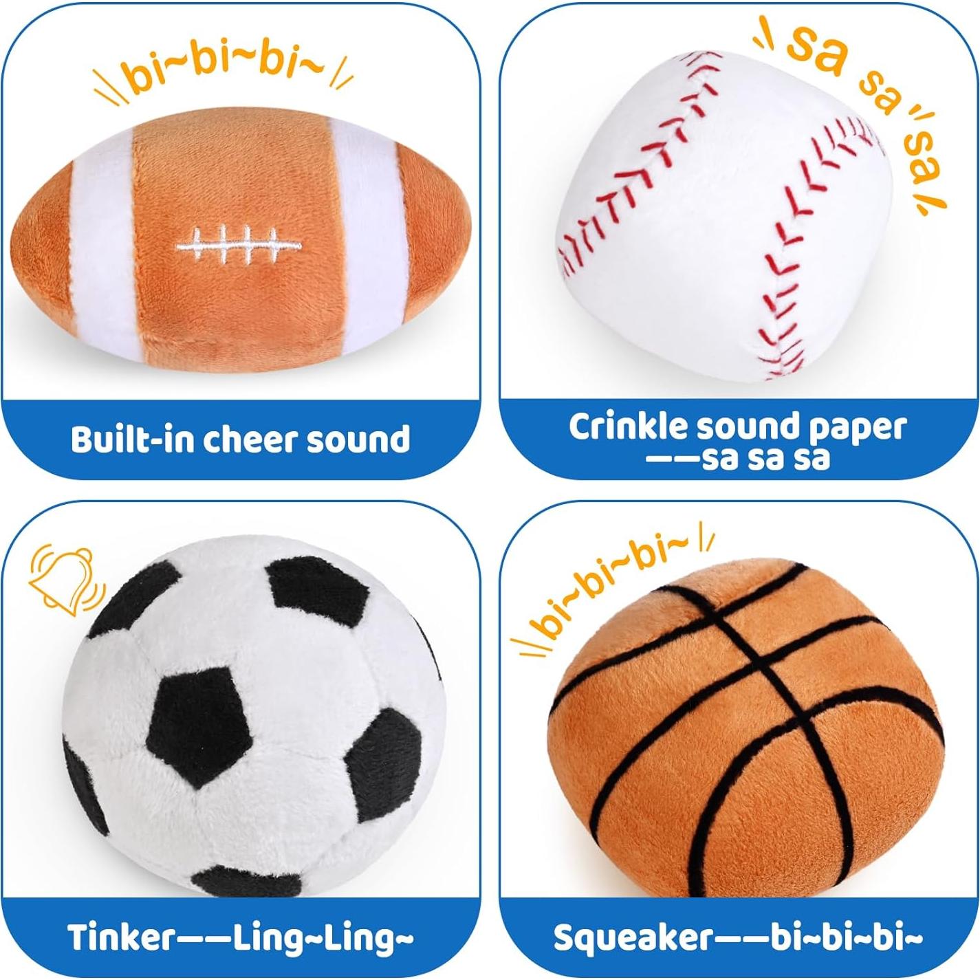 Juguete de Peluche KMUYSL Mi Primera Bolsa de Deportes 5 Piezas