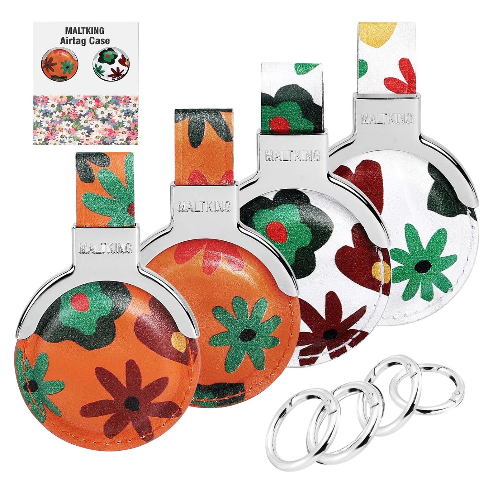 Soporte de llavero de cuero genuino MALTKING para Airtag