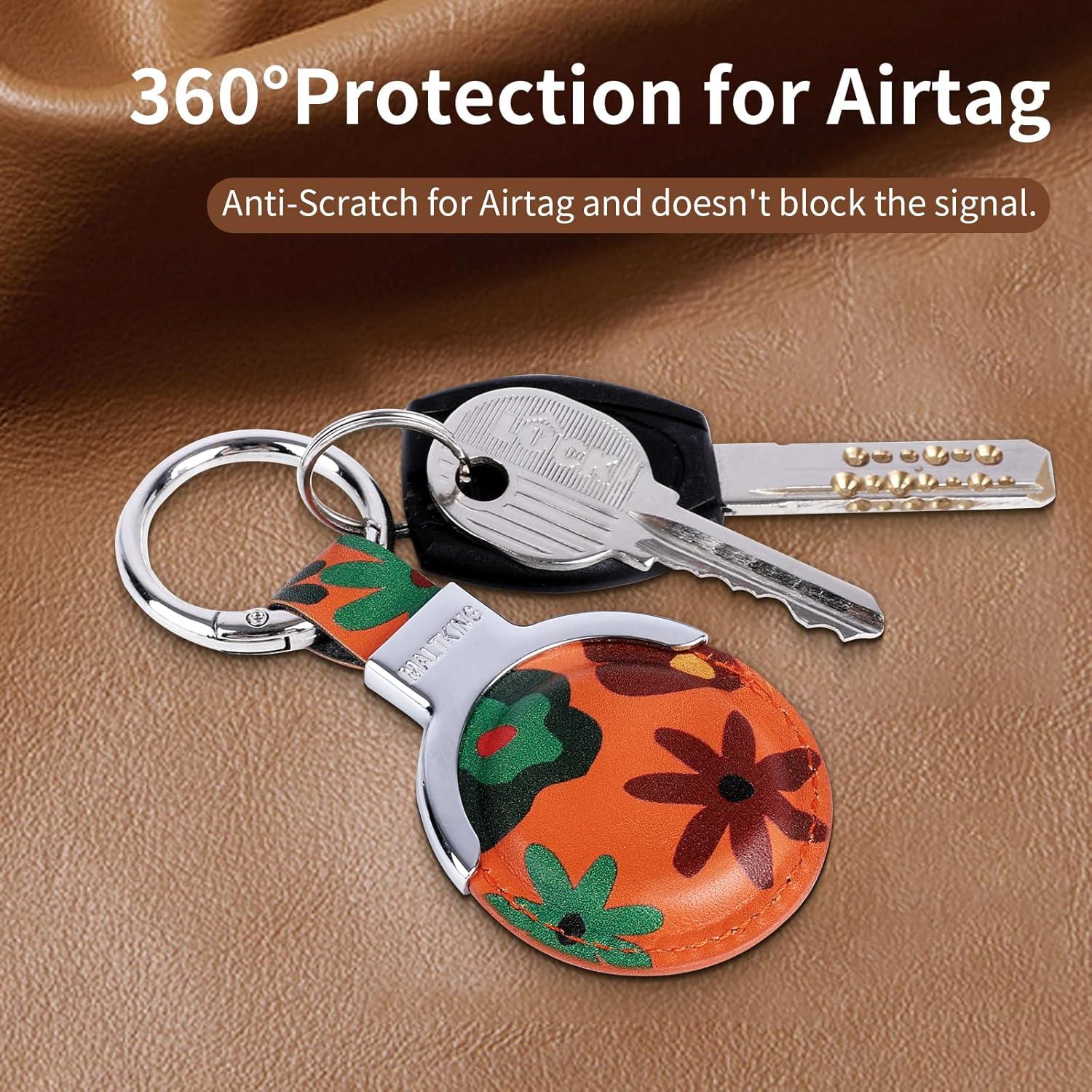 Soporte de llavero de cuero genuino MALTKING para Airtag