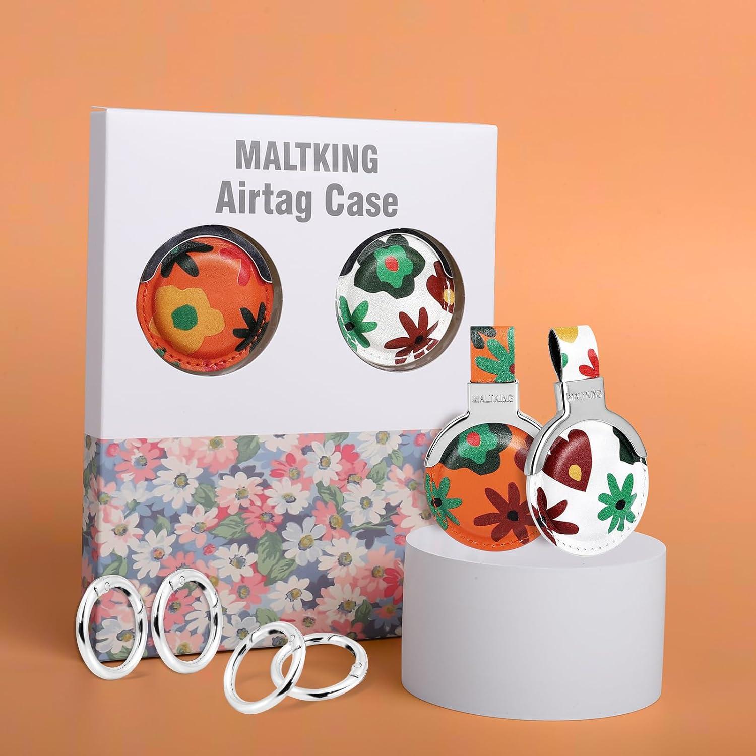 Soporte de llavero de cuero genuino MALTKING para Airtag