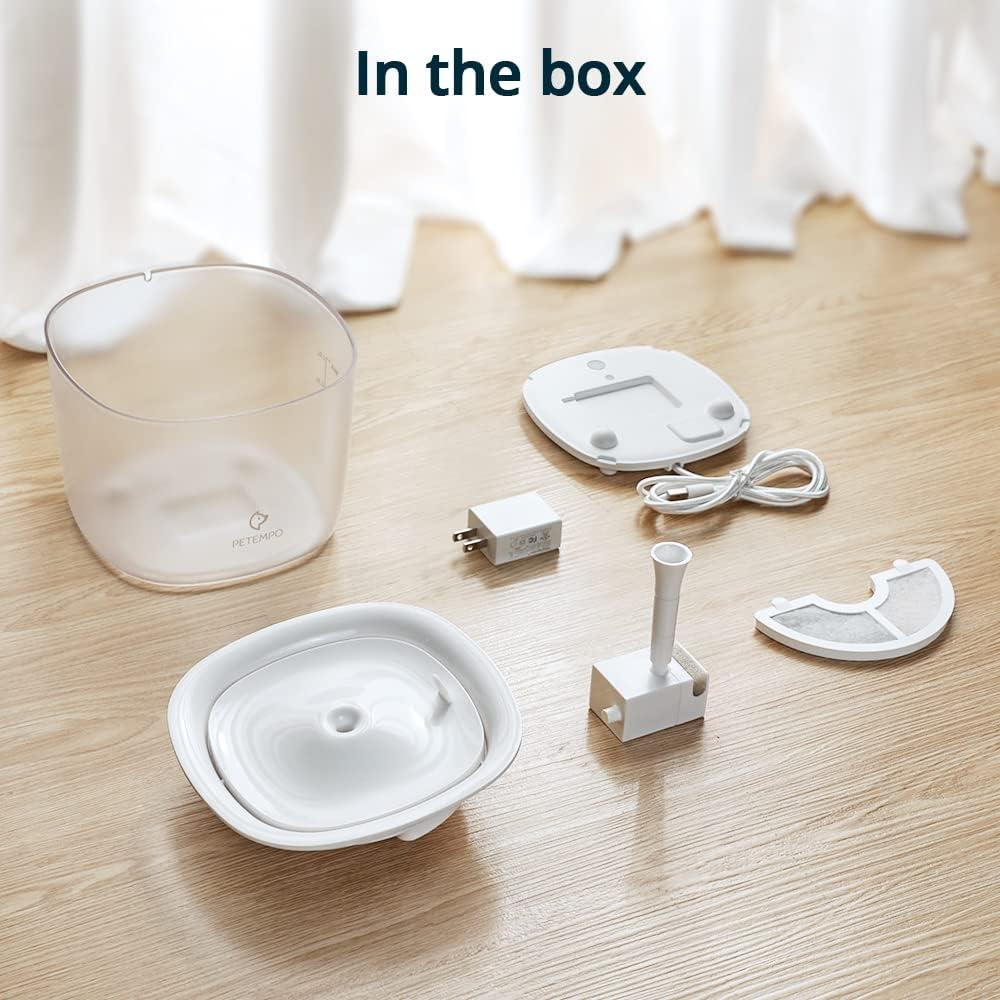 Fuente de Agua Inalámbrica PETEMPO 2L para Gatos y Perros