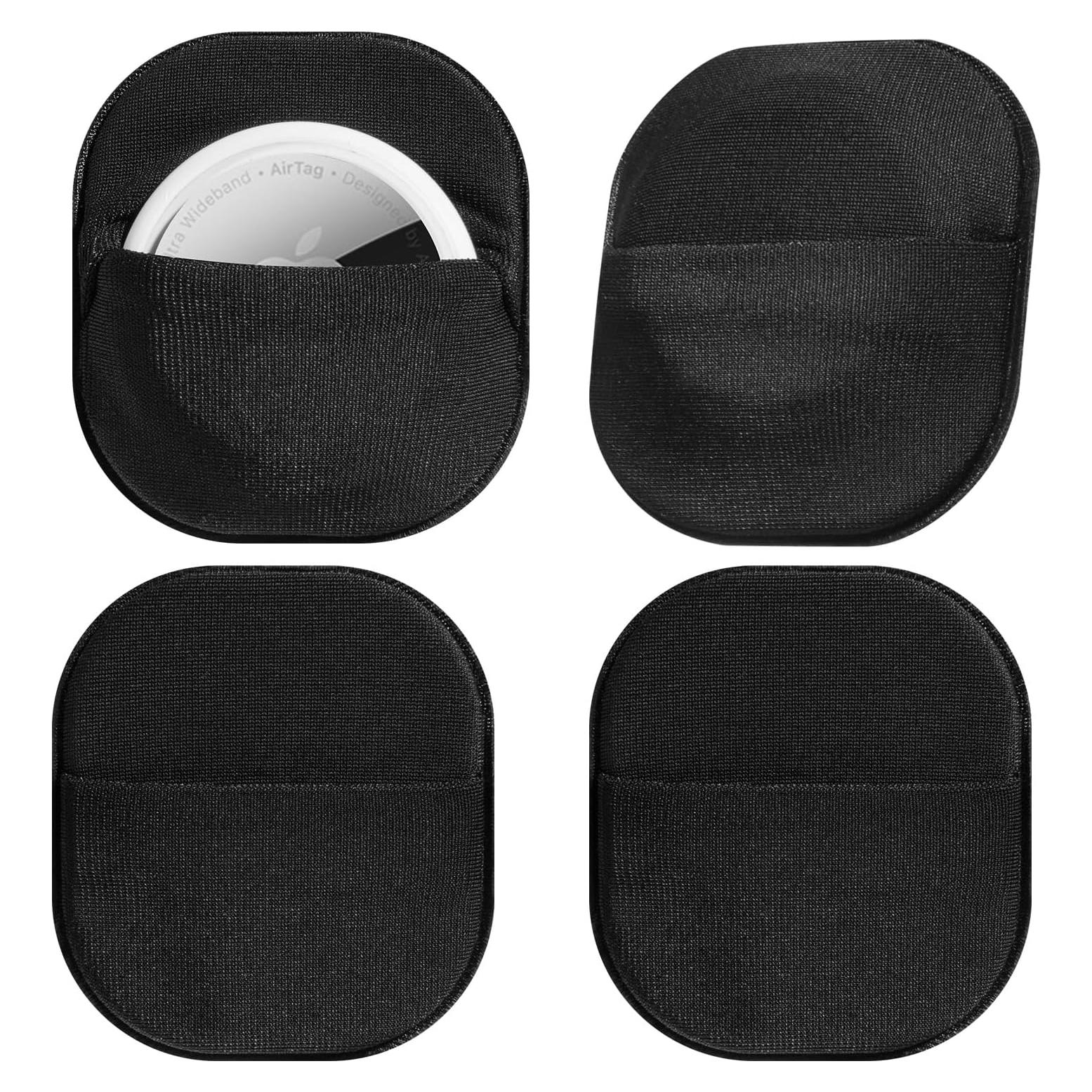 Soporte para AirTag CaSZLUTION - 4 Paquetes Adhesivos Negros