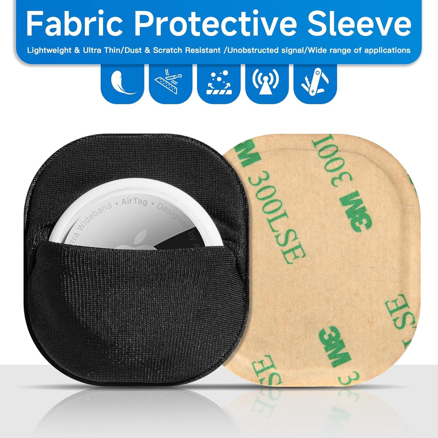 Soporte para AirTag CaSZLUTION - 4 Paquetes Adhesivos Negros