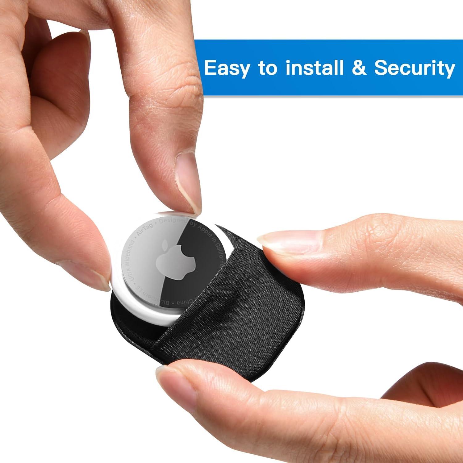 Soporte para AirTag CaSZLUTION - 4 Paquetes Adhesivos Negros
