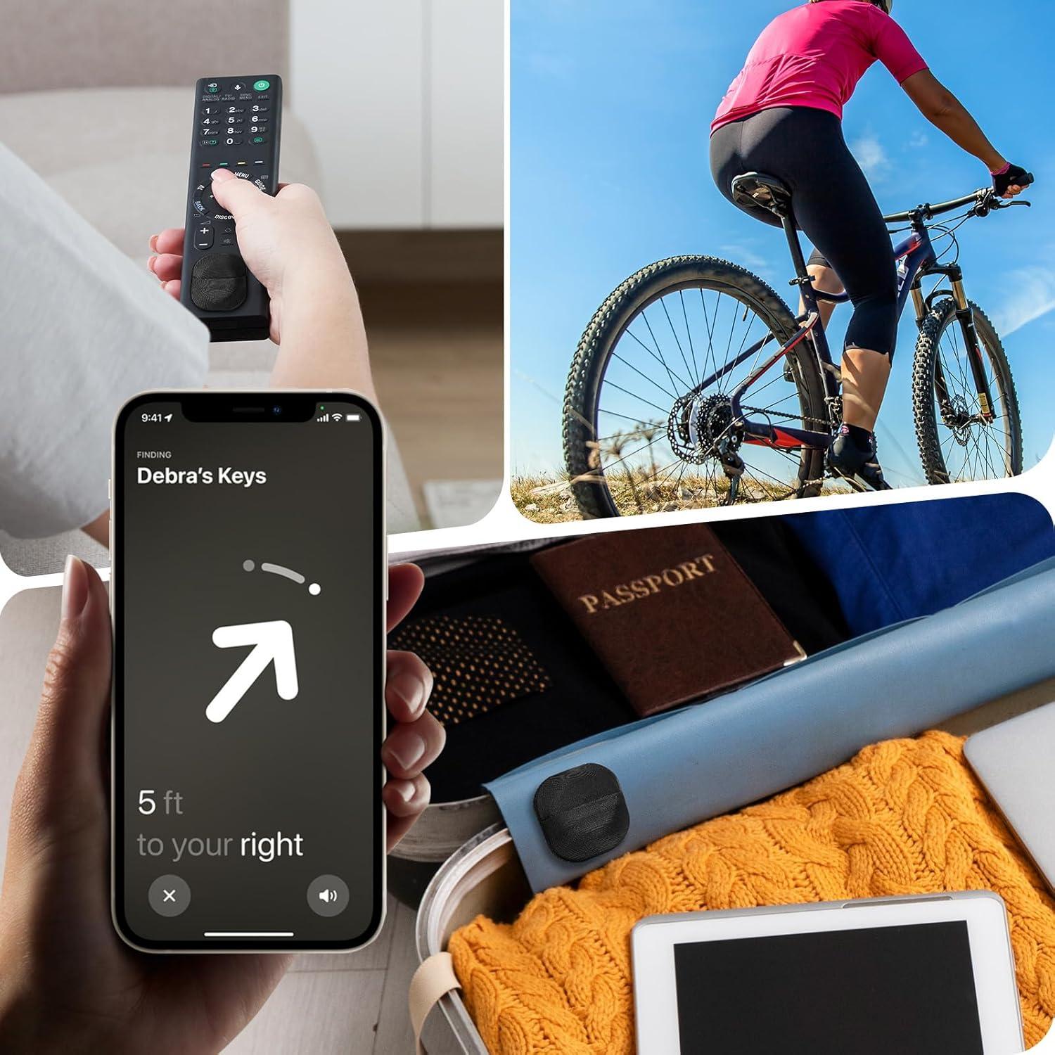 Soporte para AirTag CaSZLUTION - 4 Paquetes Adhesivos Negros