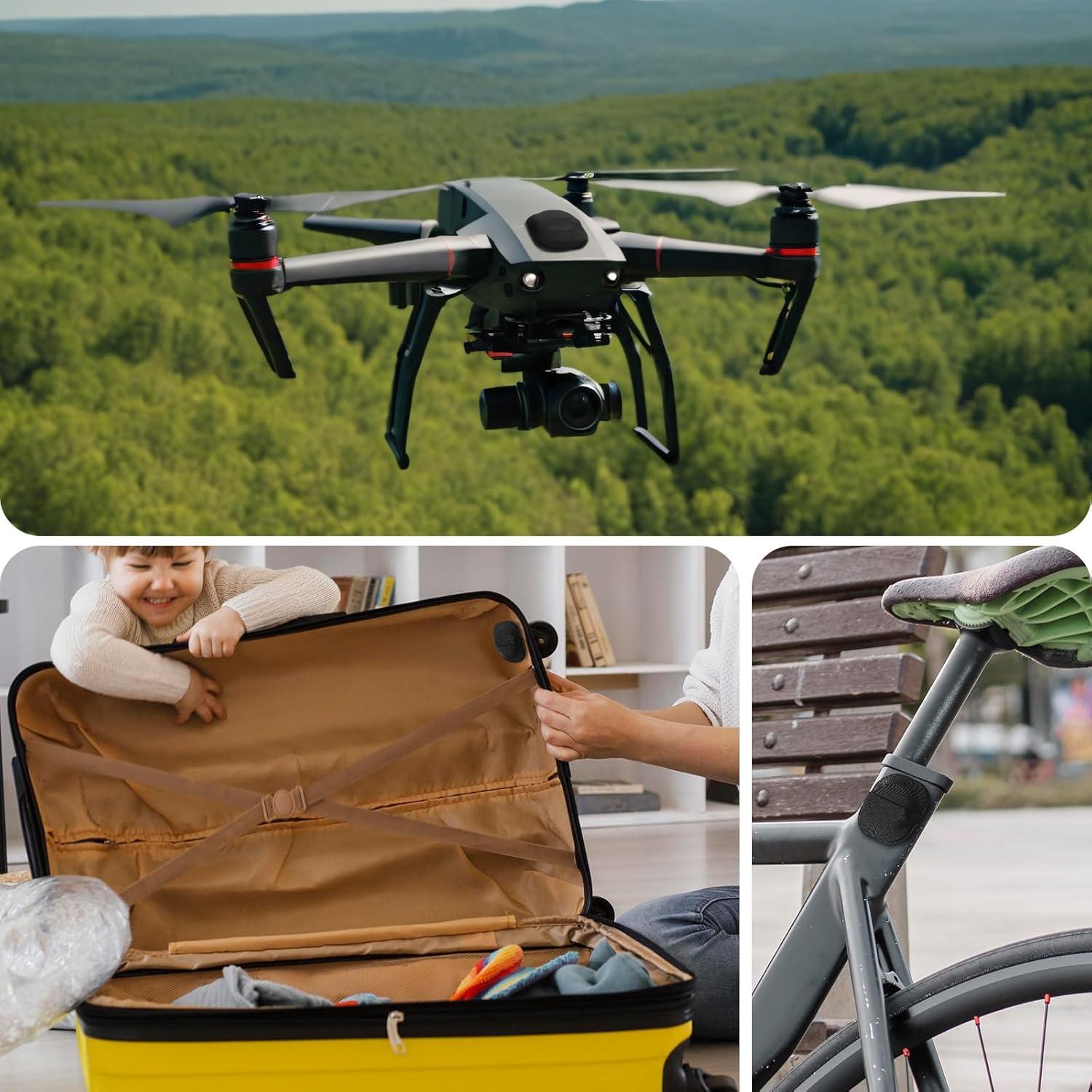 Soporte para AirTag CaSZLUTION - 4 Paquetes Adhesivos Negros