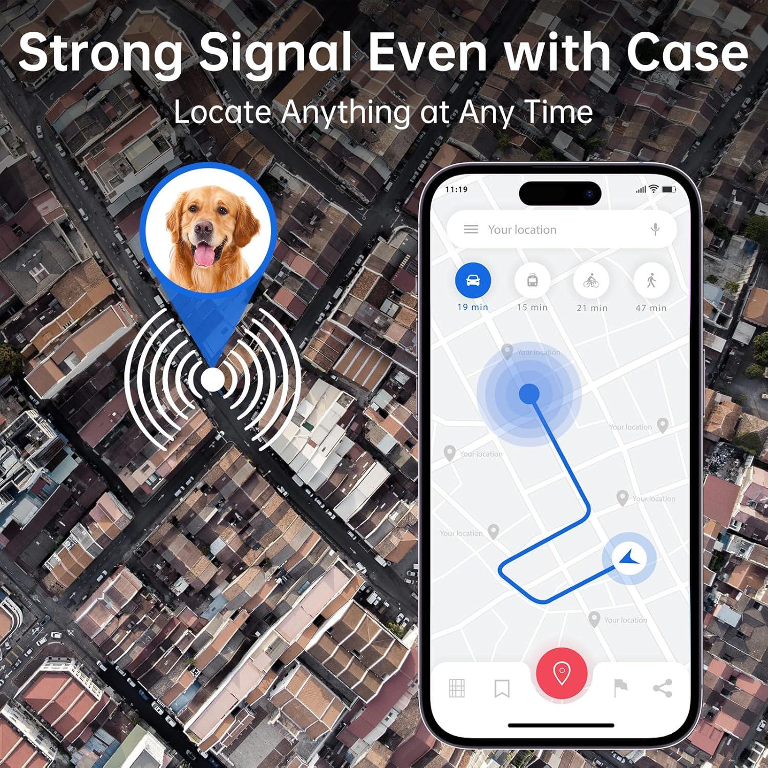 Funda Protectora Syncwire para AirTag 4 Pack TPU Negro/Azul