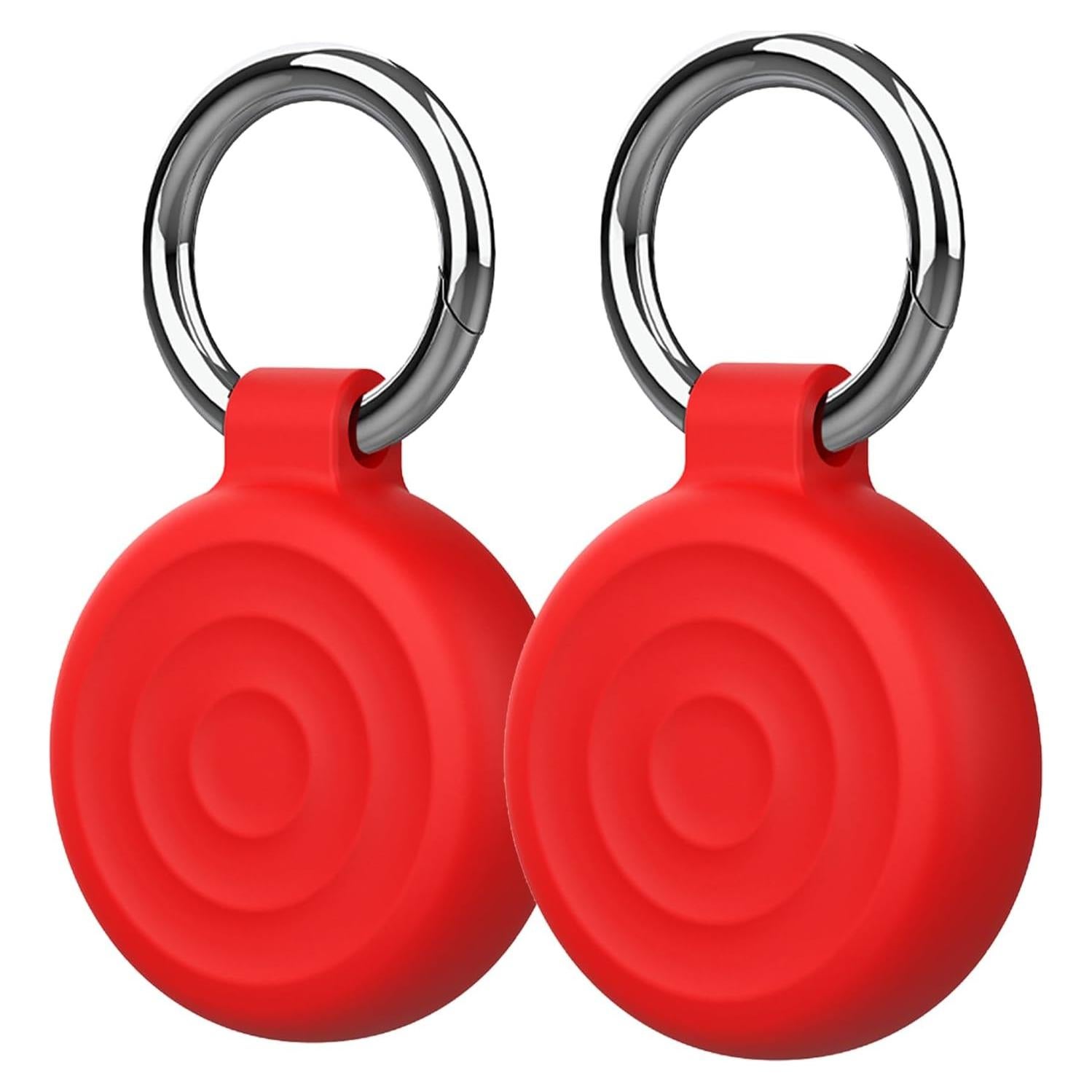 Funda Silicona OUNAIDE Air Tags Rojo 2 Piezas Antigolpes