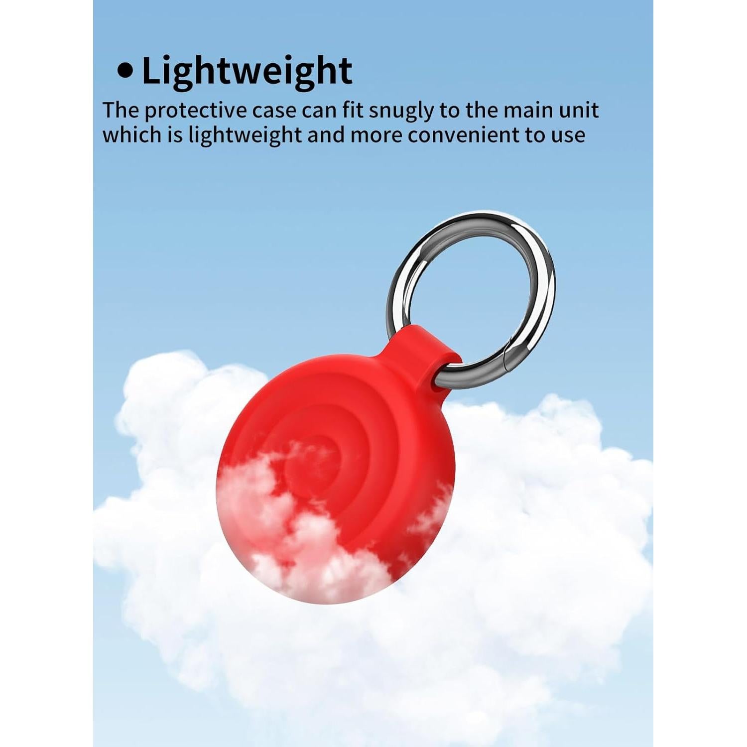 Funda Silicona OUNAIDE Air Tags Rojo 2 Piezas Antigolpes