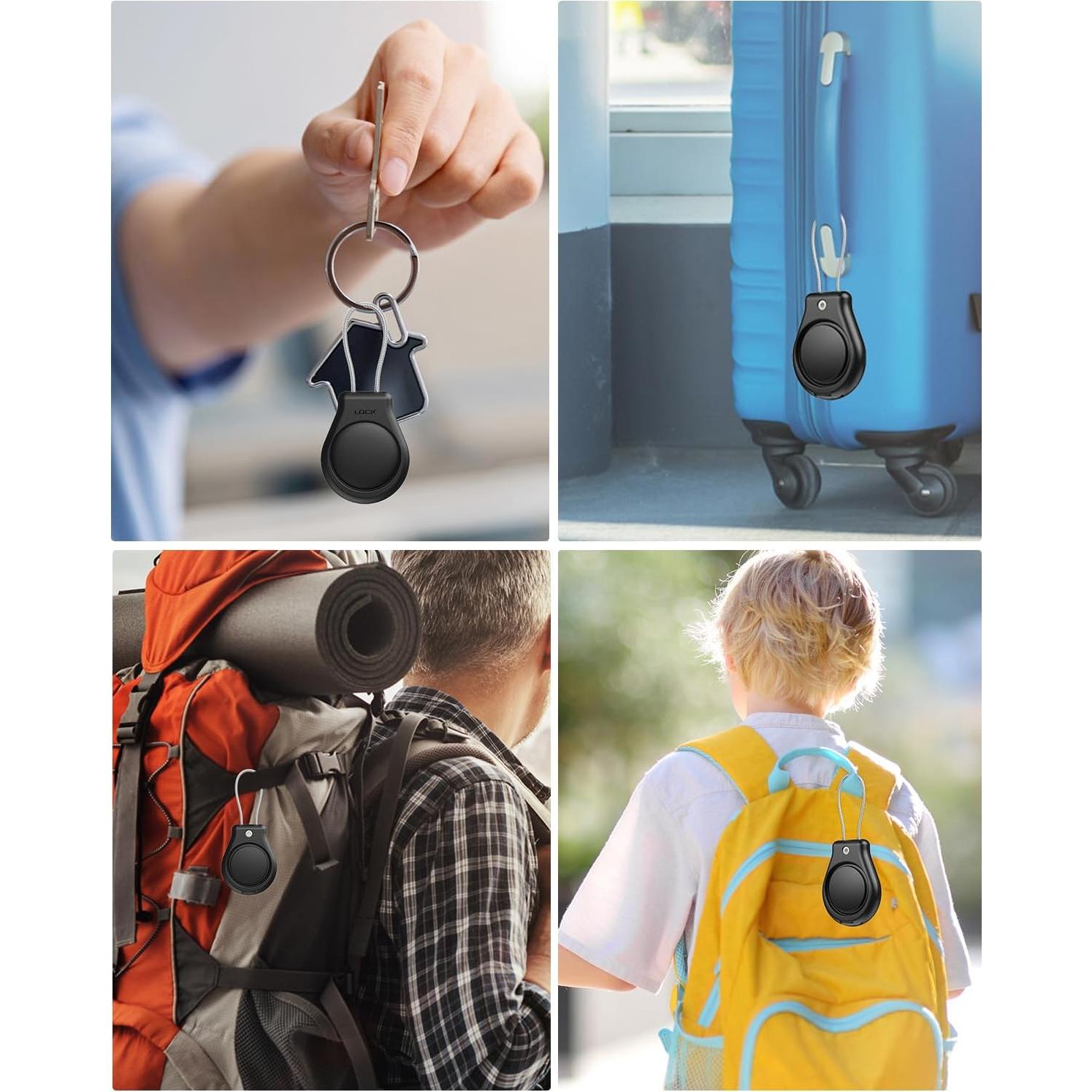 Soporte Impermeable para Airtag PALAMEDE Negro 4 Unidades