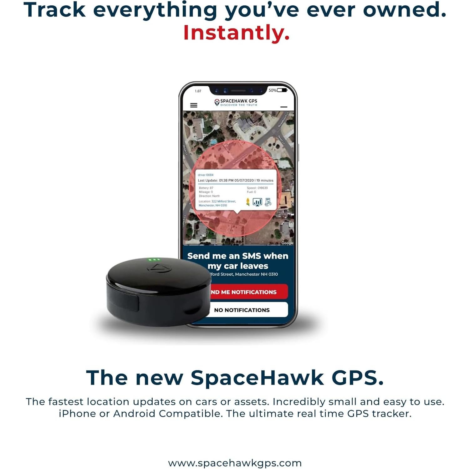 Rastreador GPS SpaceHawk Mini en Tiempo Real Impermeable
