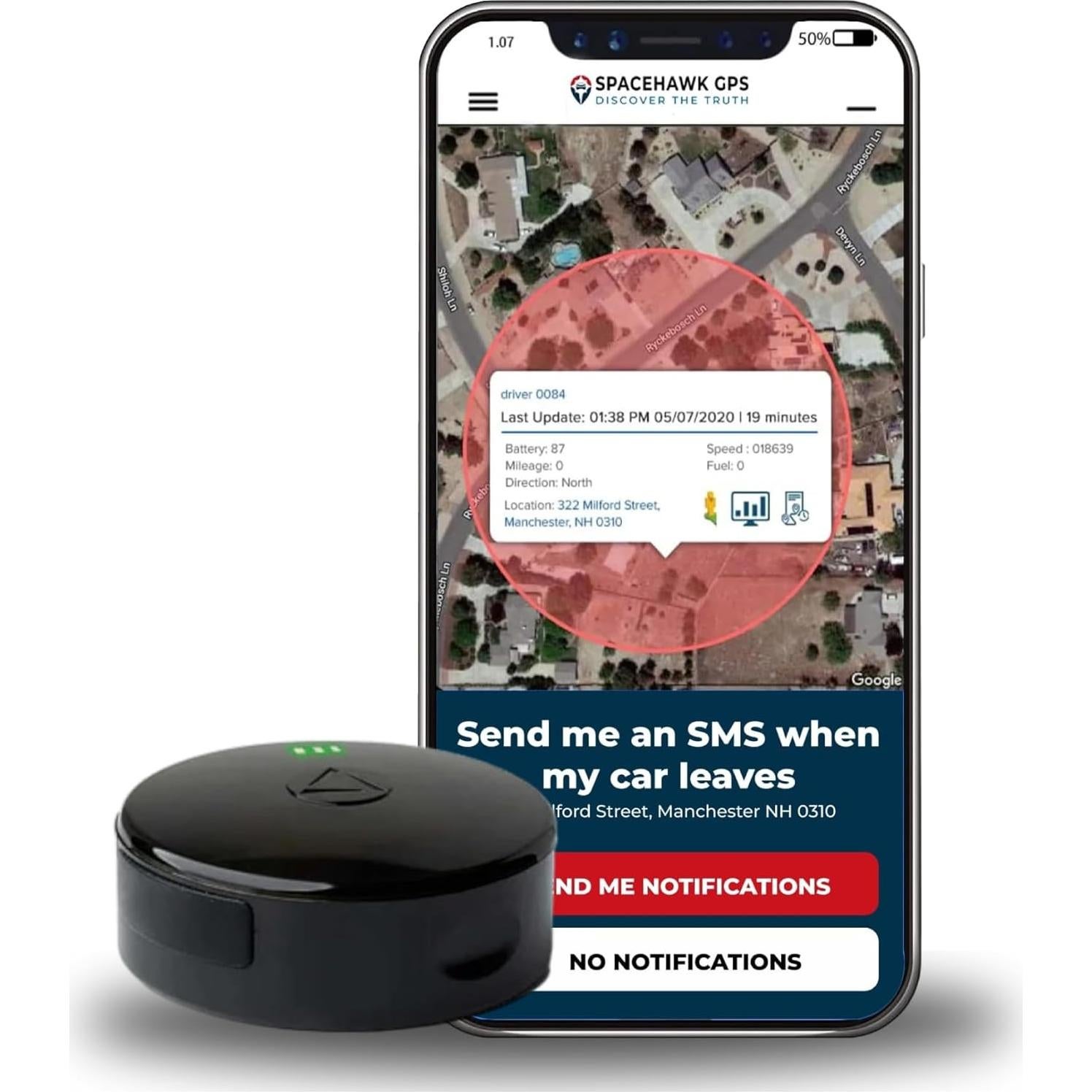 Rastreador GPS SpaceHawk Mini en Tiempo Real Impermeable