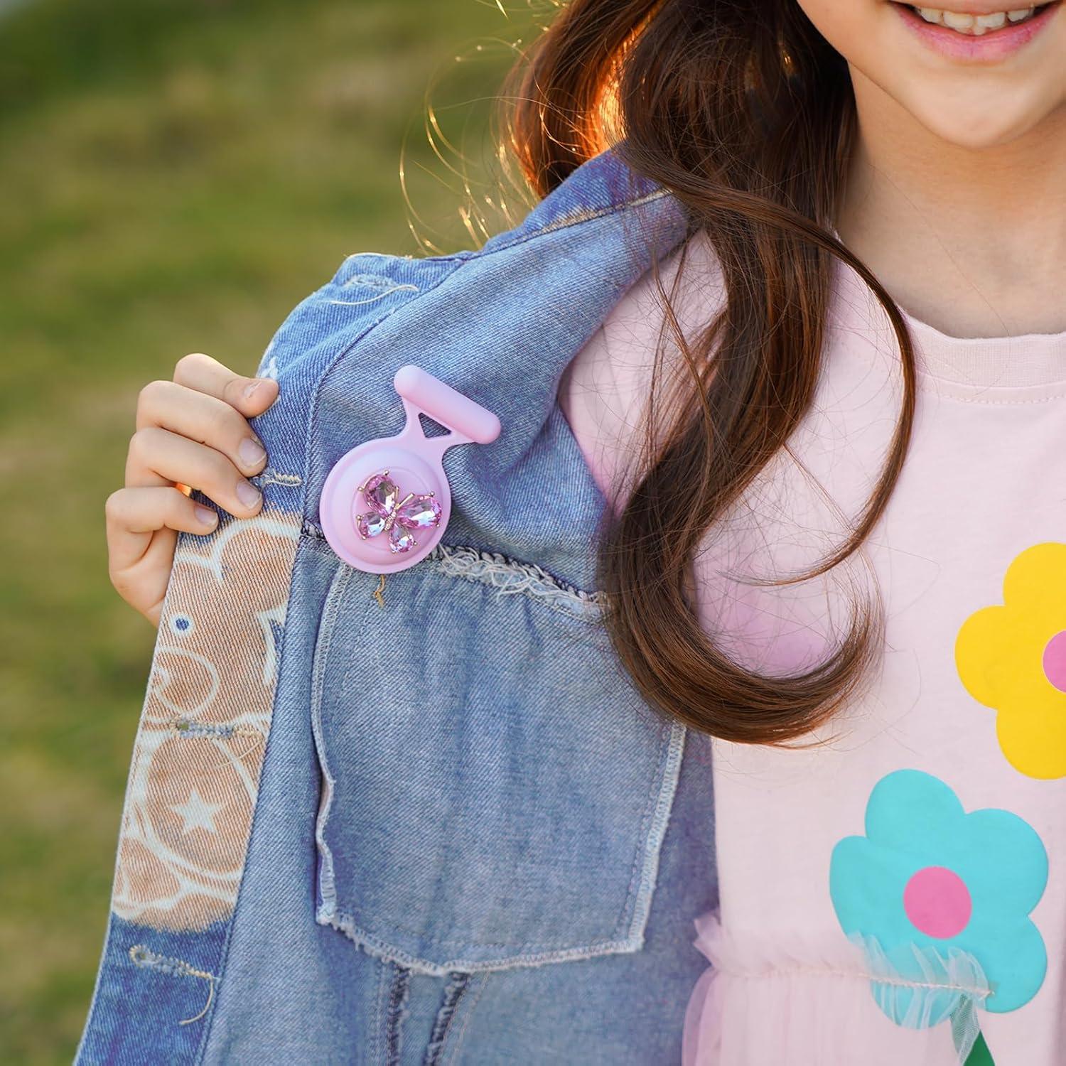 Paquete de 2 Sujetadores Impermeables XEEWEN Mariposa Rosa