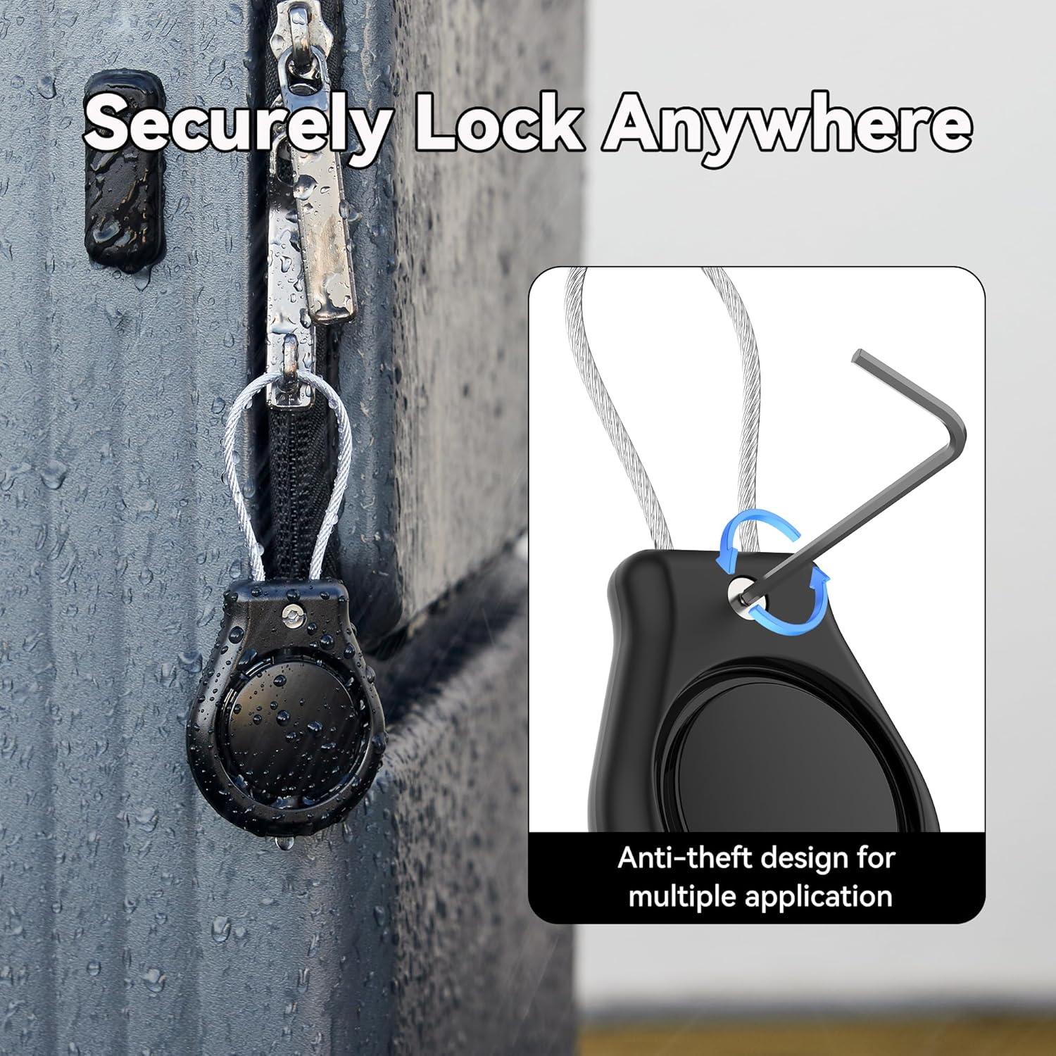 Funda Impermeable DDJ para AirTag - 2 Paquetes, Negro