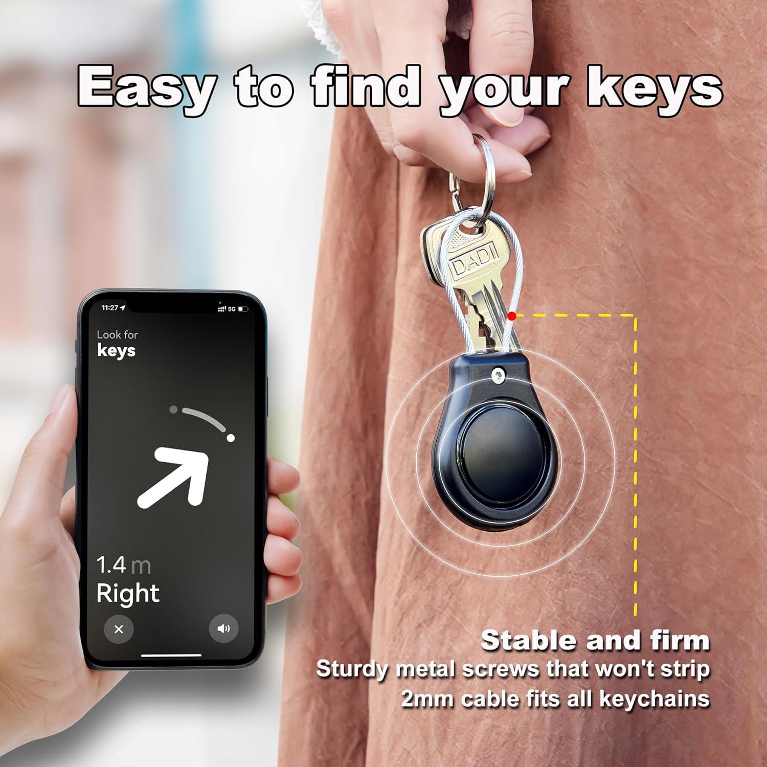 Funda Impermeable DDJ para AirTag - 2 Paquetes, Negro