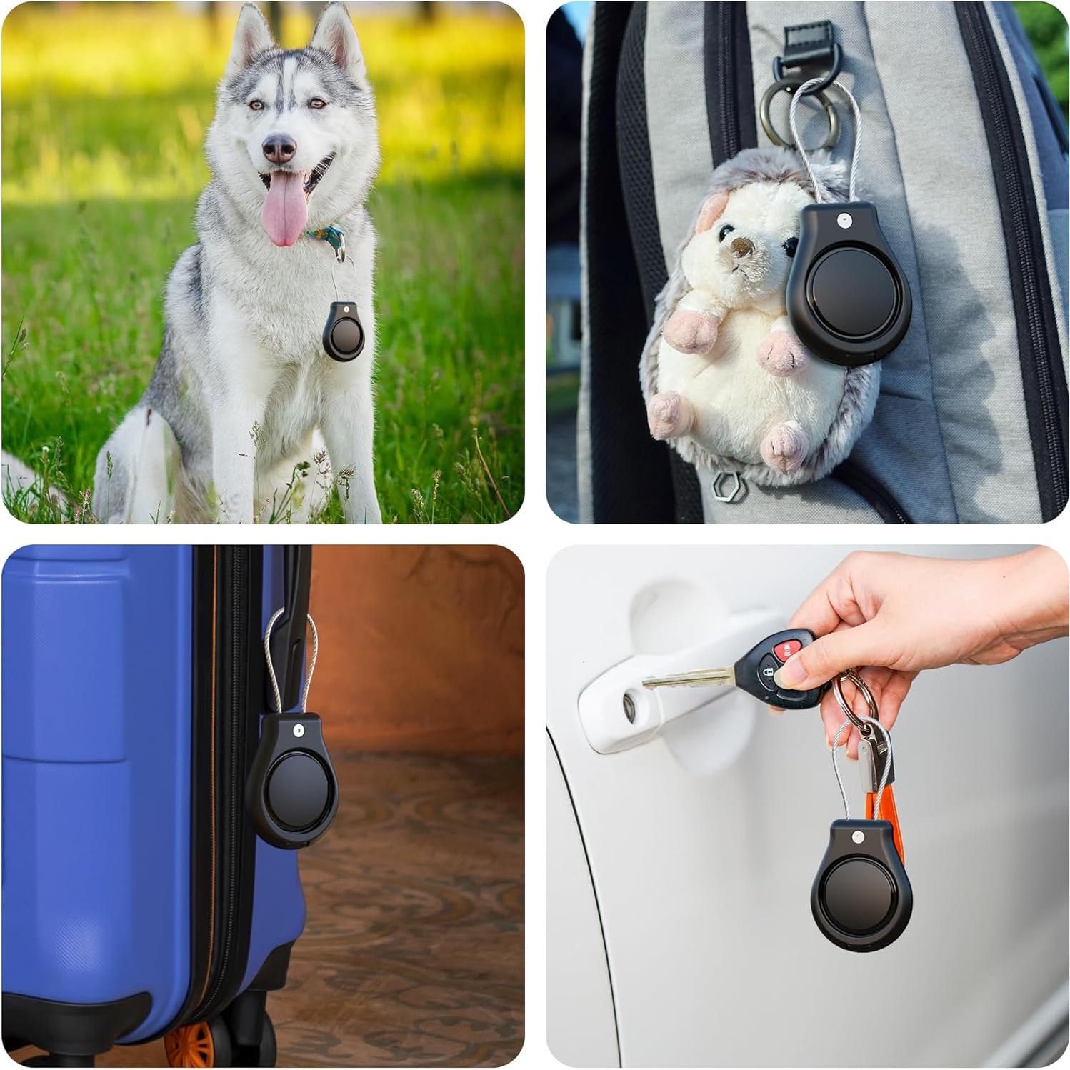 Funda Impermeable DDJ para AirTag - 2 Paquetes, Negro