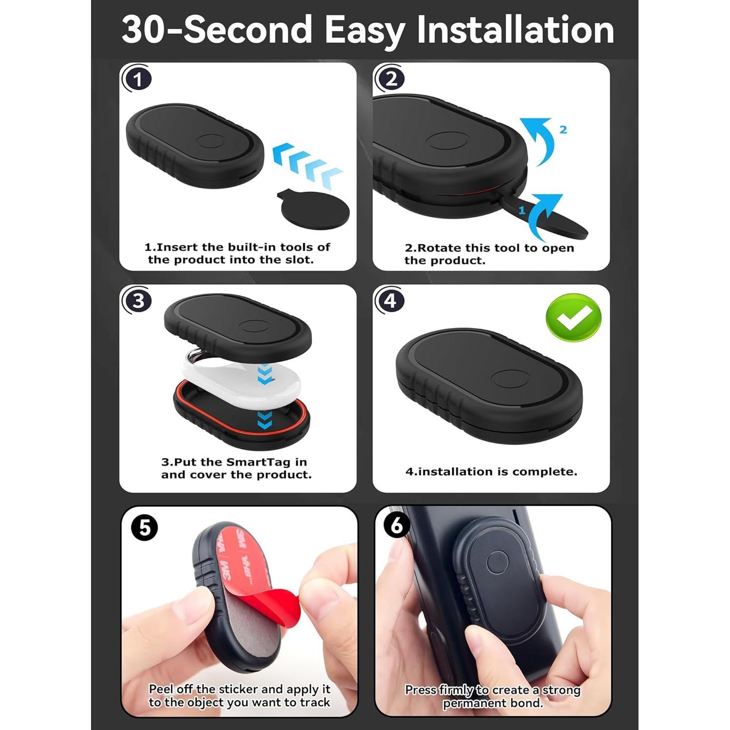 Soporte Adhesivo Impermeable Samsung Smart Tag 2 - Paquete de 2