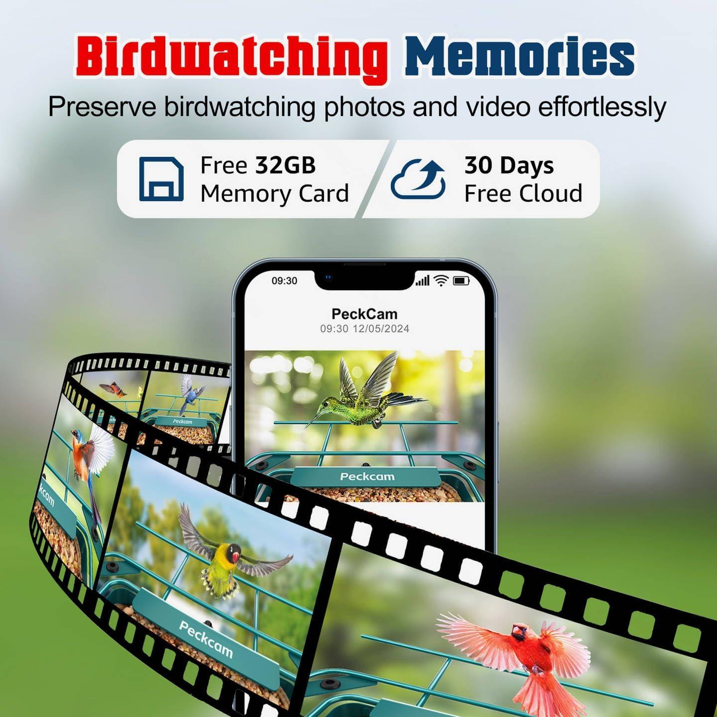 Comedero de Aves PeckCam Metal con Cámara 2K Solar